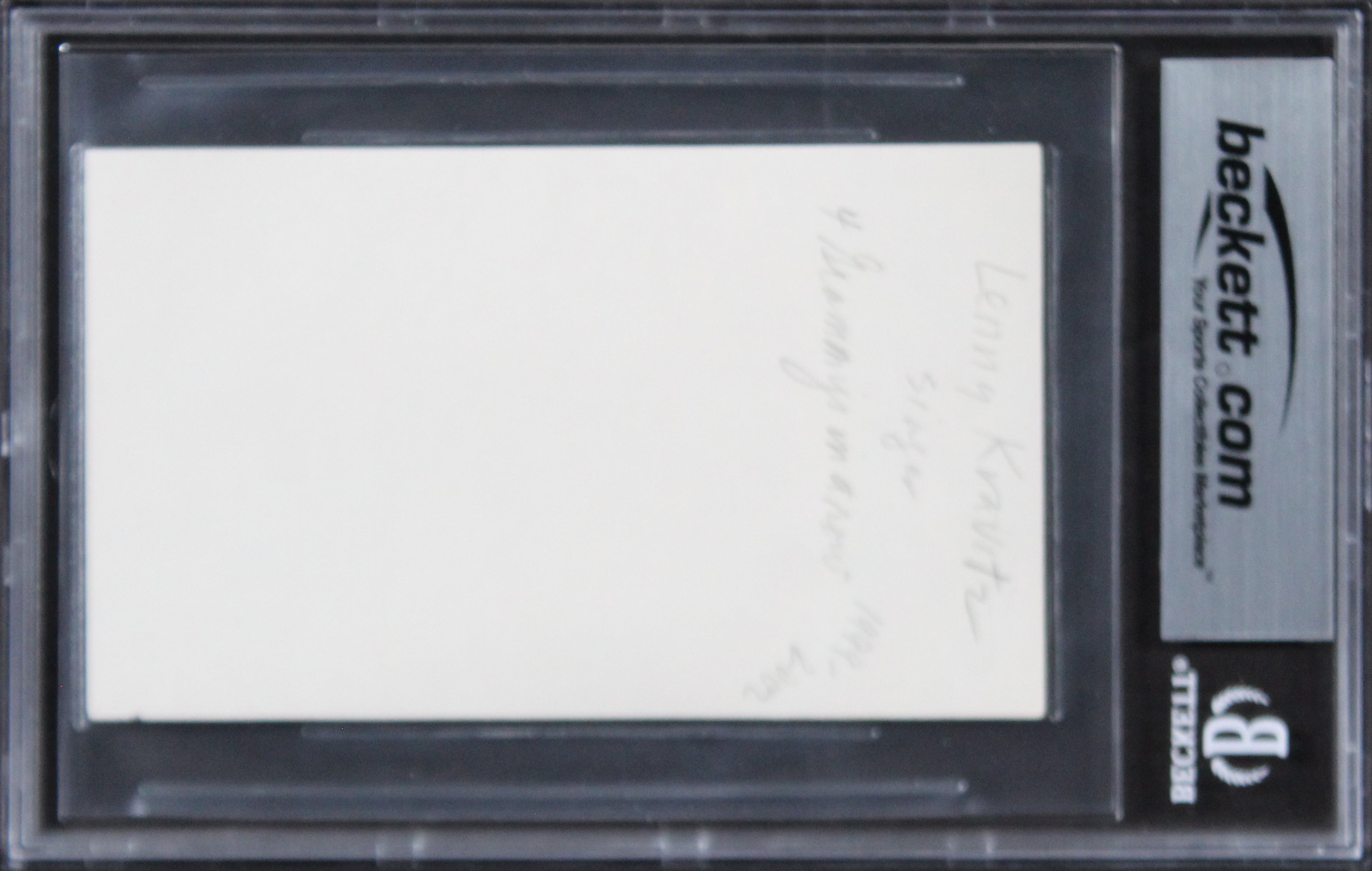 Lenny Kravitz Musician Authentic Signed 3x5 Index Card Autographed BAS Slabbed