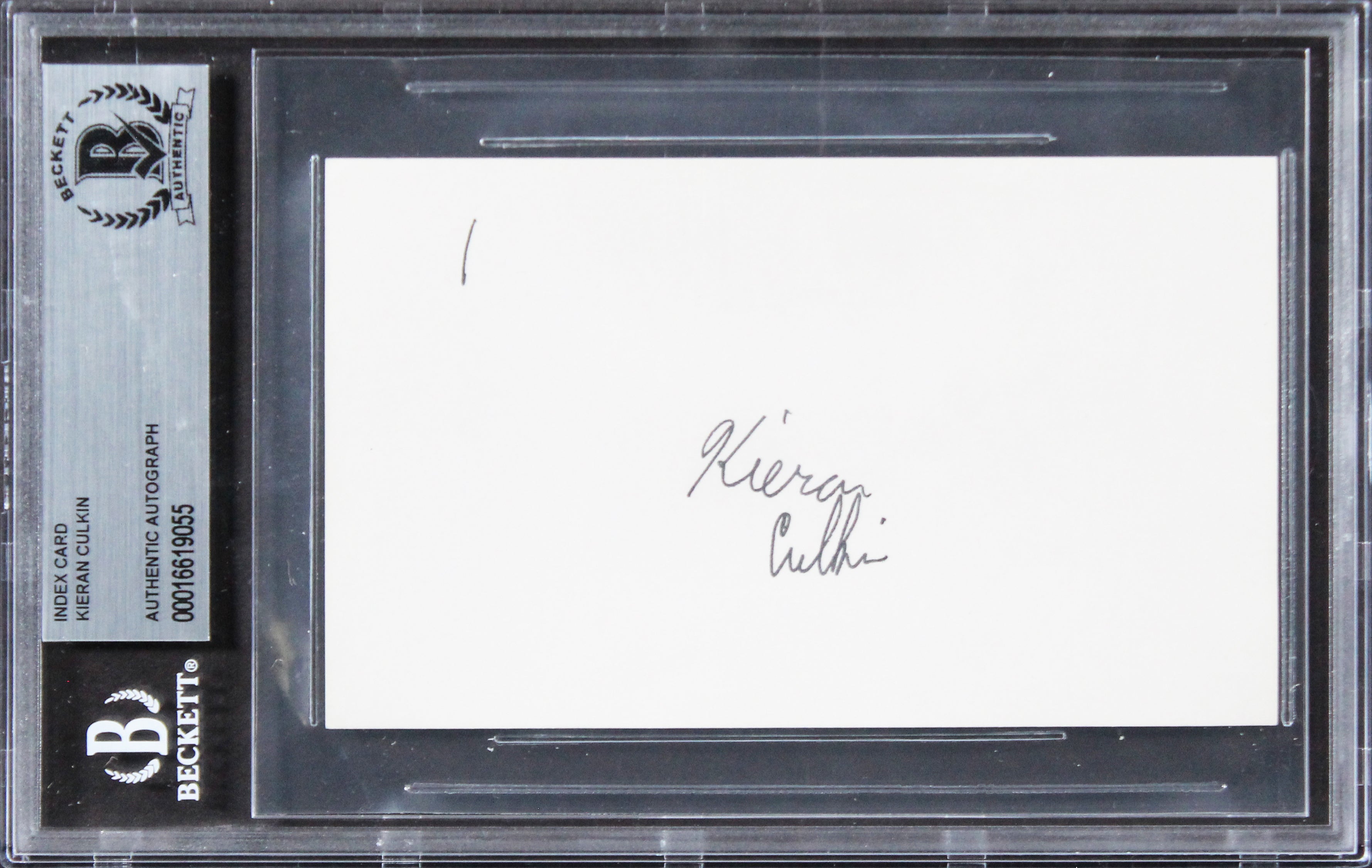 Kieran Culkin Home Alone Authentic Signed 3x5 Index Card BAS Slabbed 1