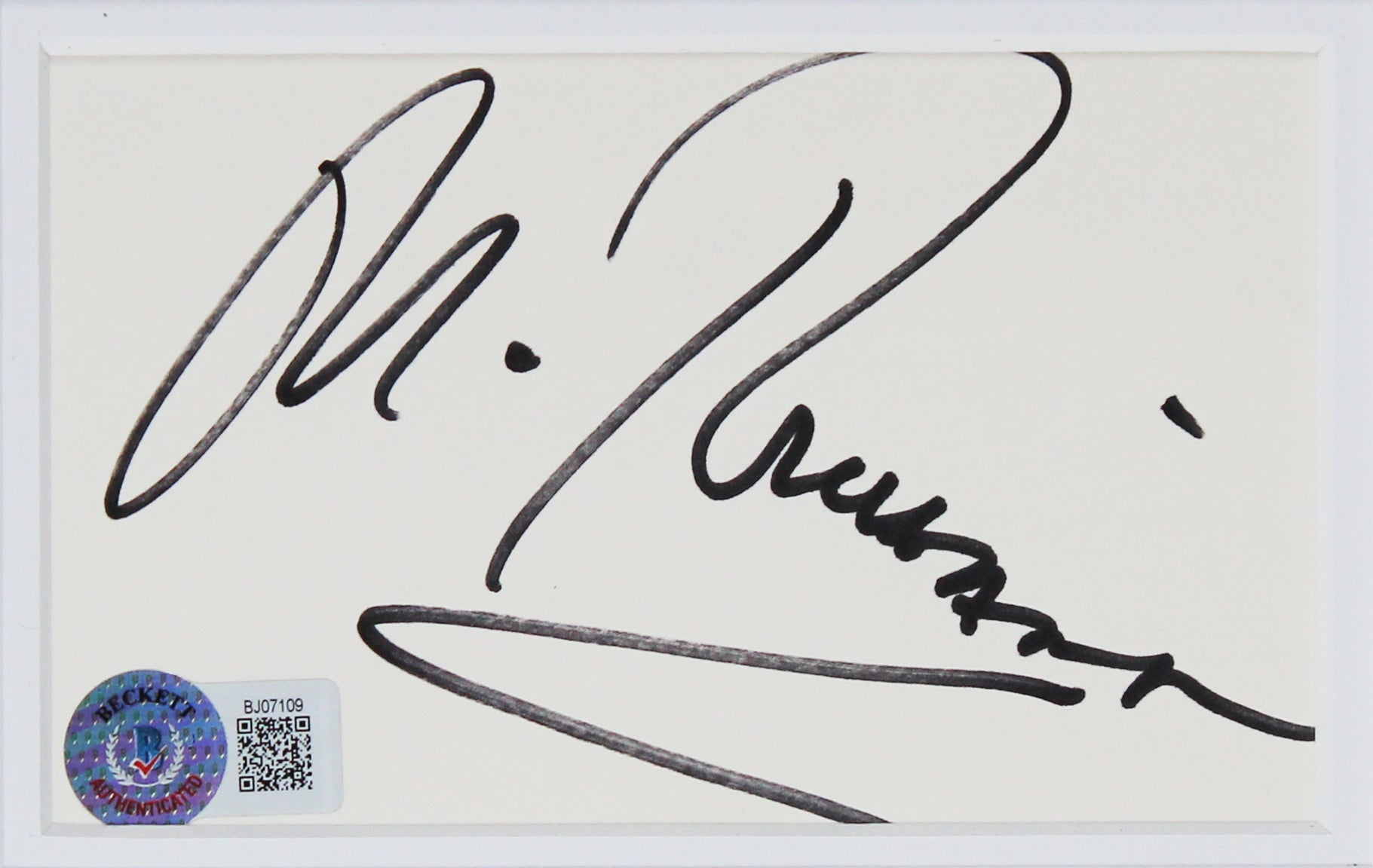 Michael Richards Seinfeld Authentic Signed & Framed 3x5 Index Card BAS #BJ07109