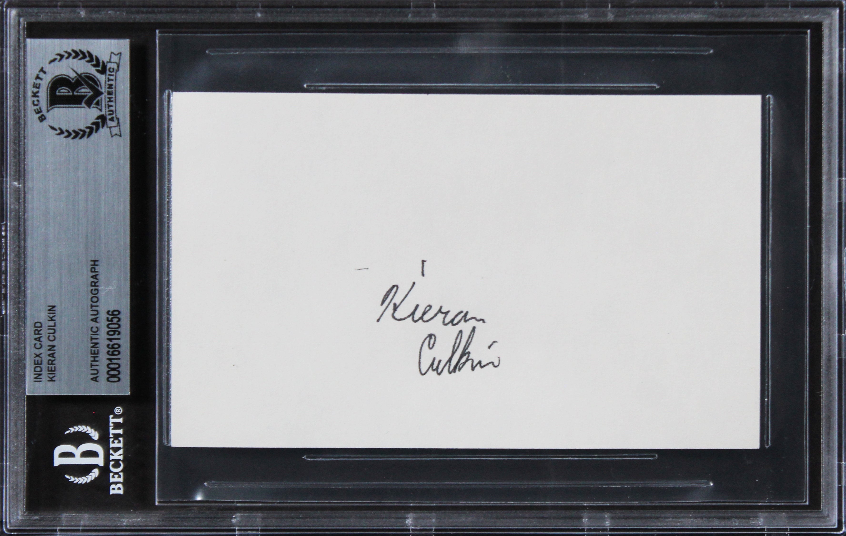 Kieran Culkin Home Alone Authentic Signed 3x5 Index Card BAS Slabbed 2