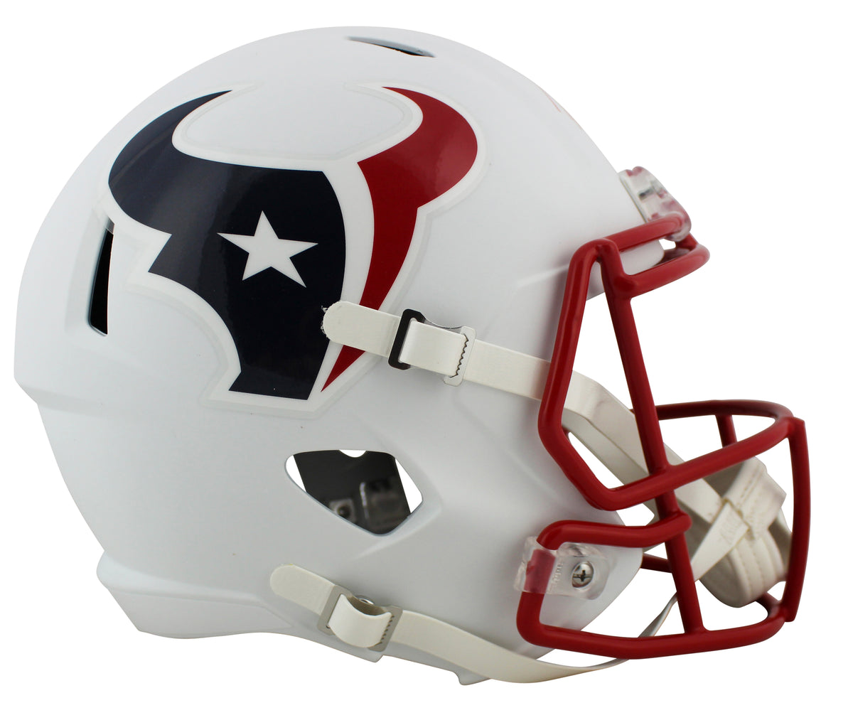Texans J.J. Watt Signed Flat White Full Size Speed Rep Helmet JSA Witness