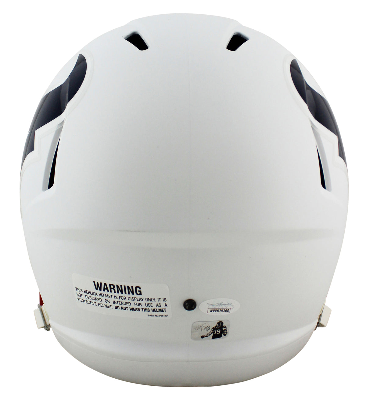Texans J.J. Watt Signed Flat White Full Size Speed Rep Helmet JSA Witness