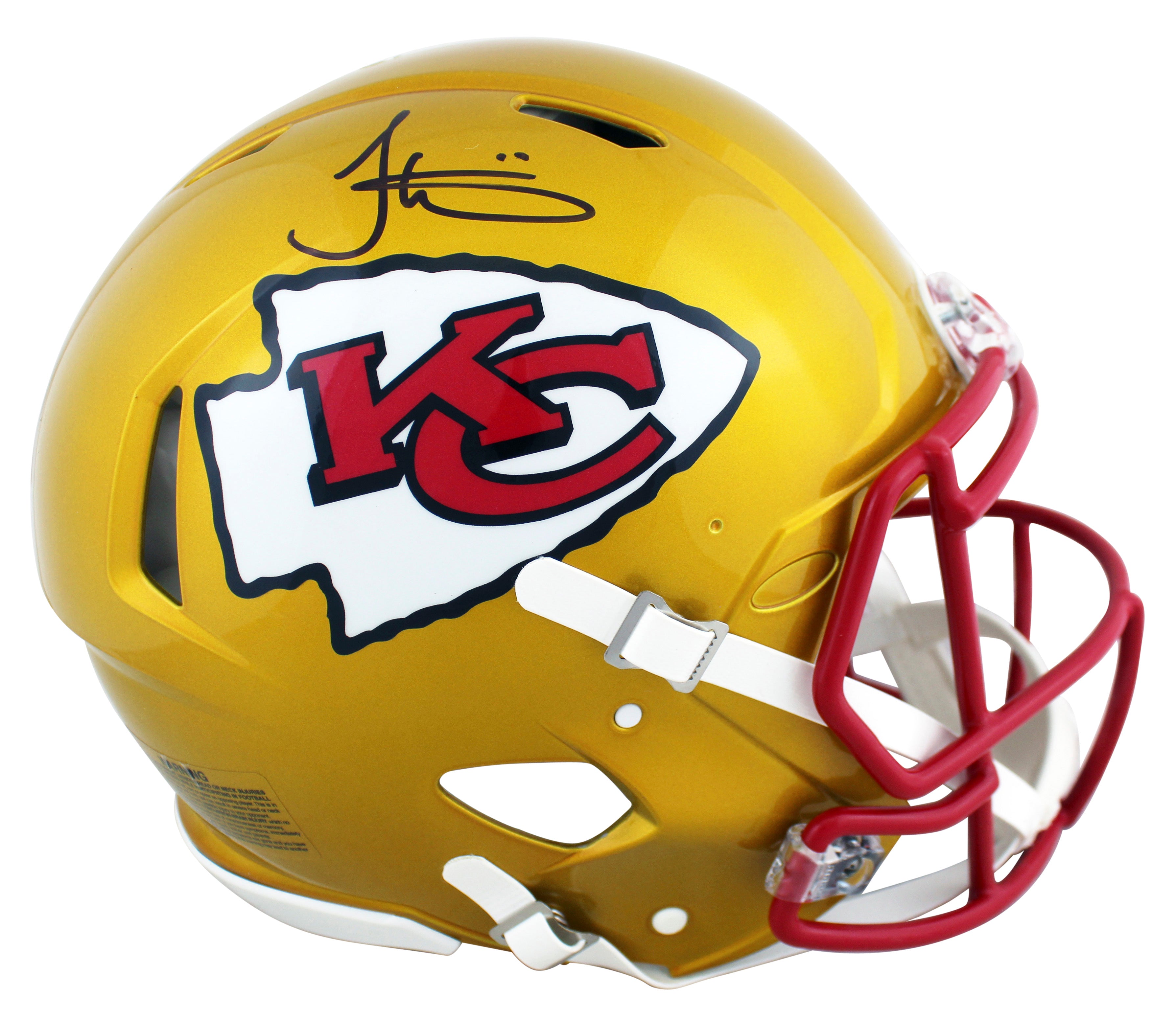 Chiefs Tyreek Hill Signed Flash Full Size Speed Proline Helmet BAS Witnessed