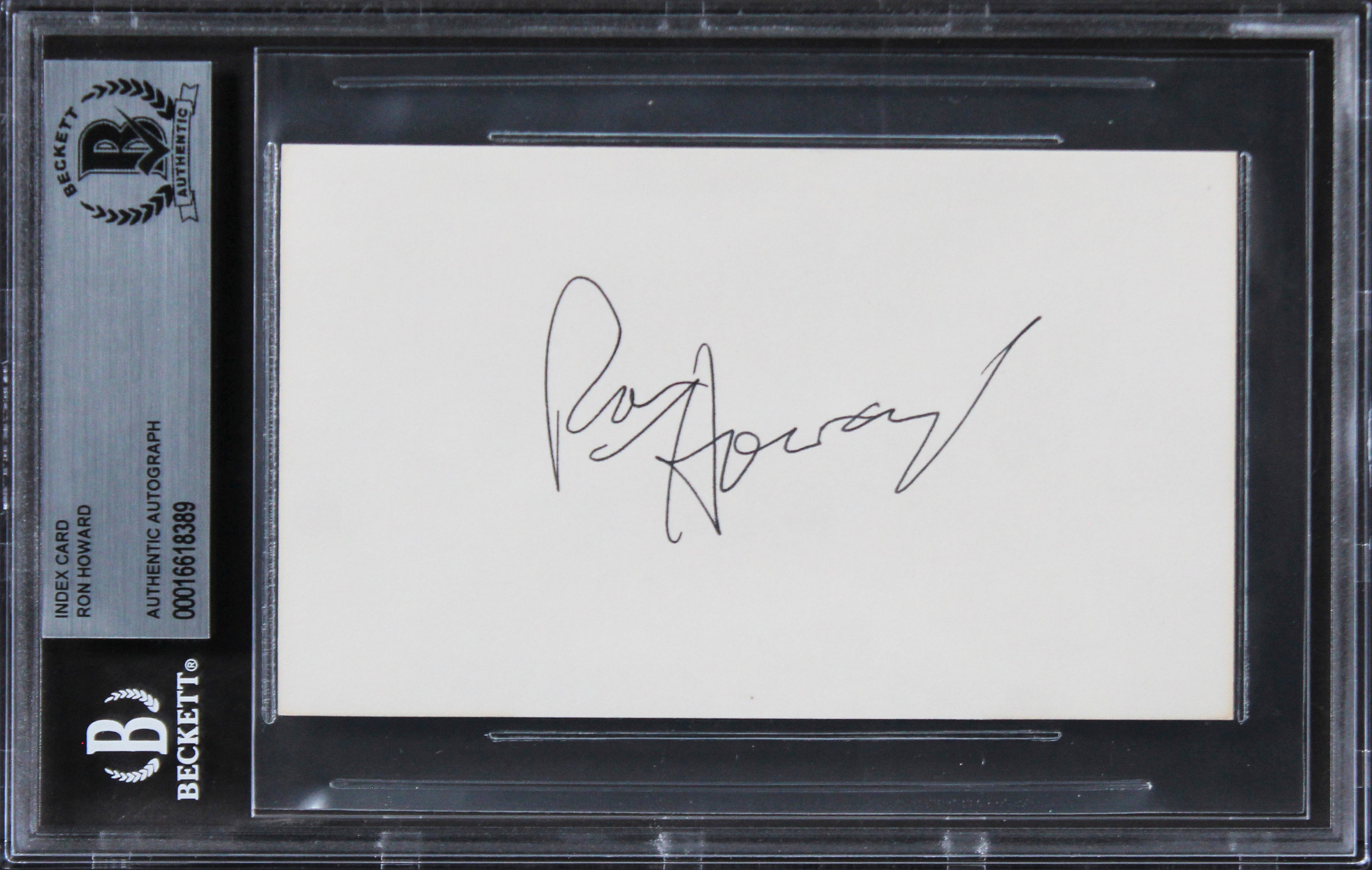 Ron Howard Happy Days Authentic Signed 3x5 Index Card Autographed BAS Slabbed 3