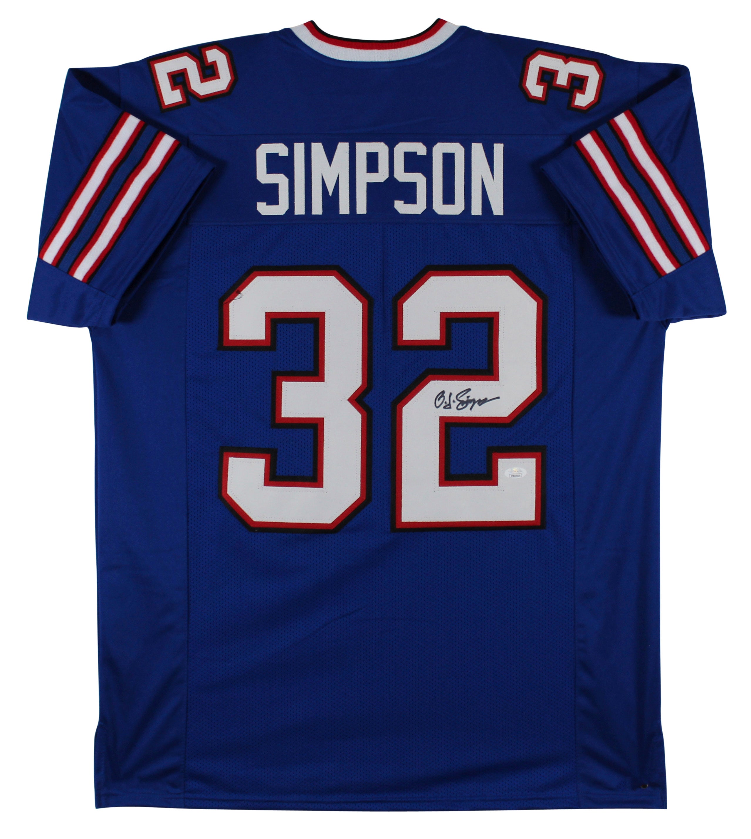 O.J. Simpson Authentic Signed Blue Pro Style Jersey Autographed JSA Witness