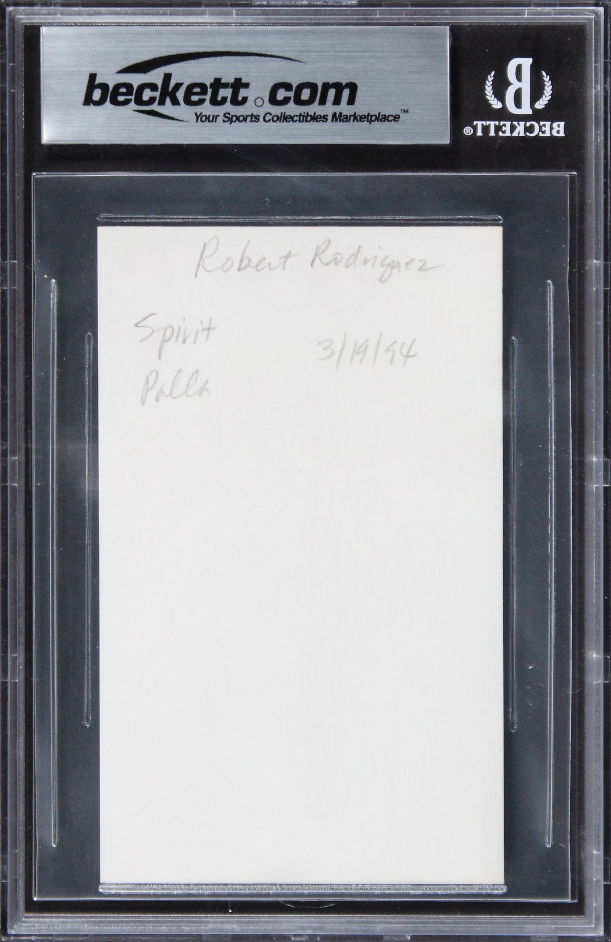 Robert Rodriguez El Mariachi Authentic Signed 3x5 Index Card BAS Slabbed 2