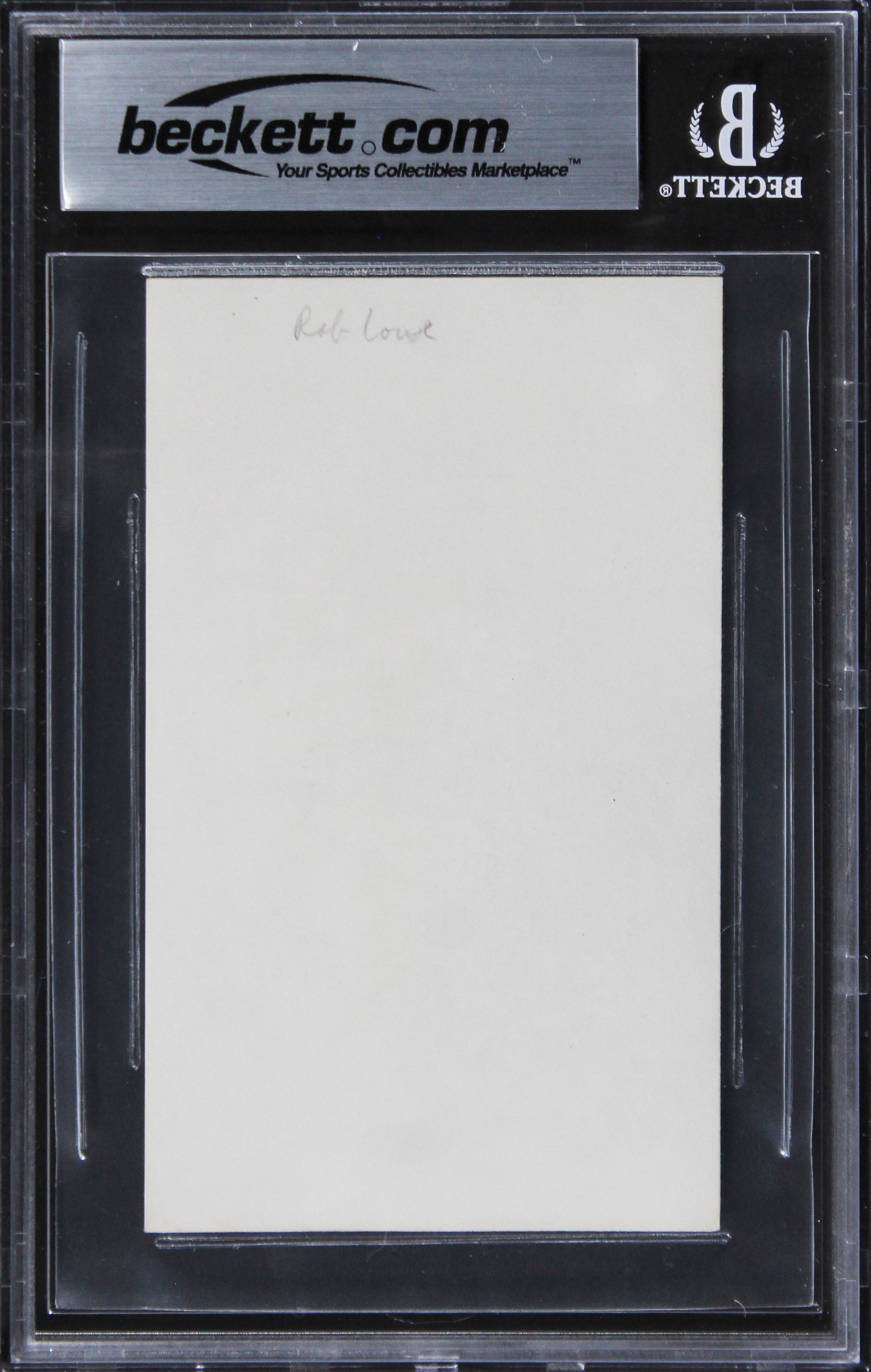 Rob Lowe The Outsiders Authentic Signed 3x5 Index Card Autographed BAS Slabbed