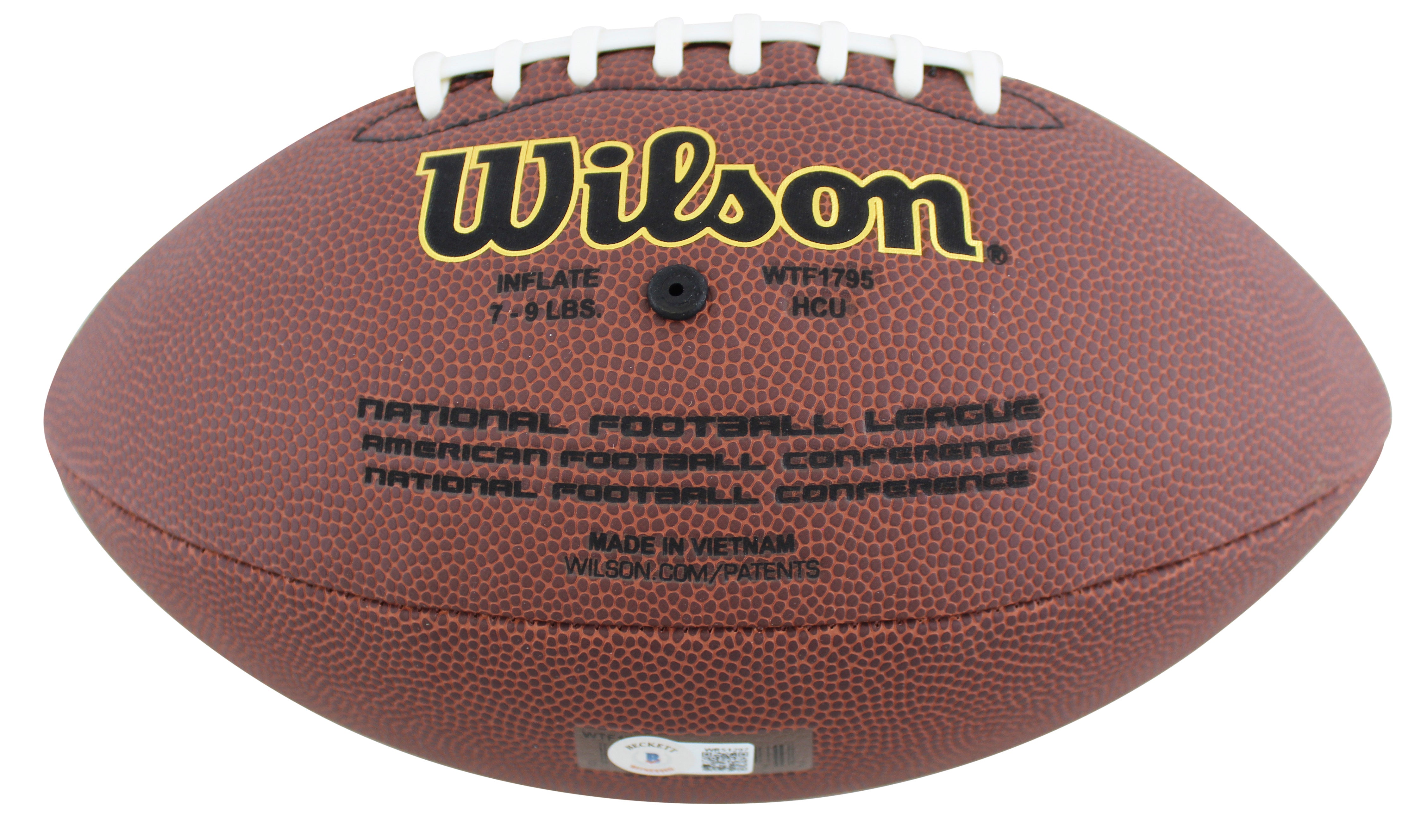 Titans Derrick Mason Authentic Signed Wilson Super Grip Nfl Football BAS Witness