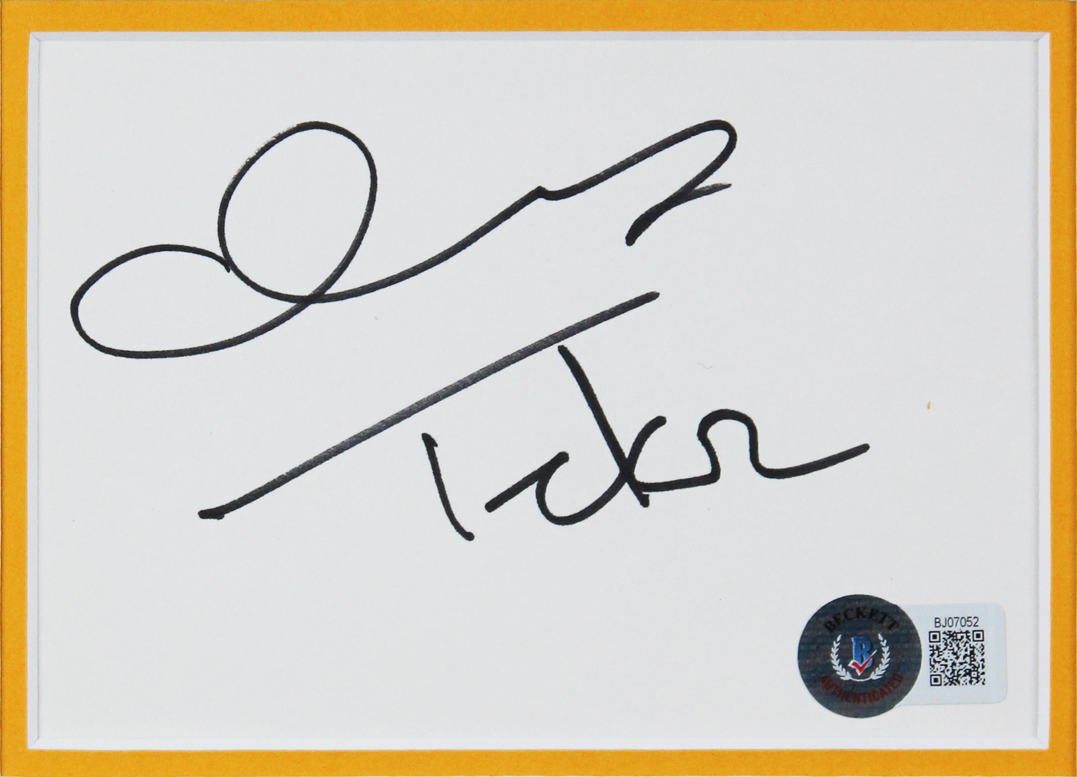 Chris Tucker Friday Authentic Signed & Framed 4x6 Index Card BAS #BJ07052