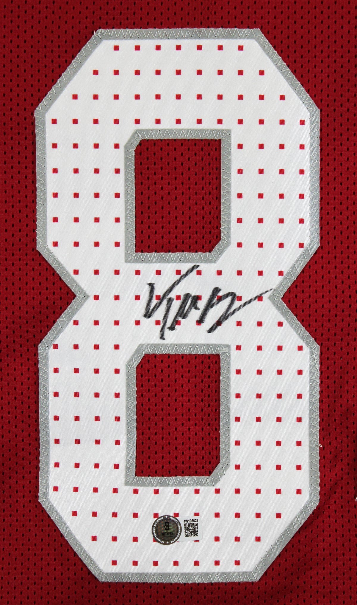 Trey McBride Authentic Signed Red Pro Style Jersey Autographed BAS Witnessed
