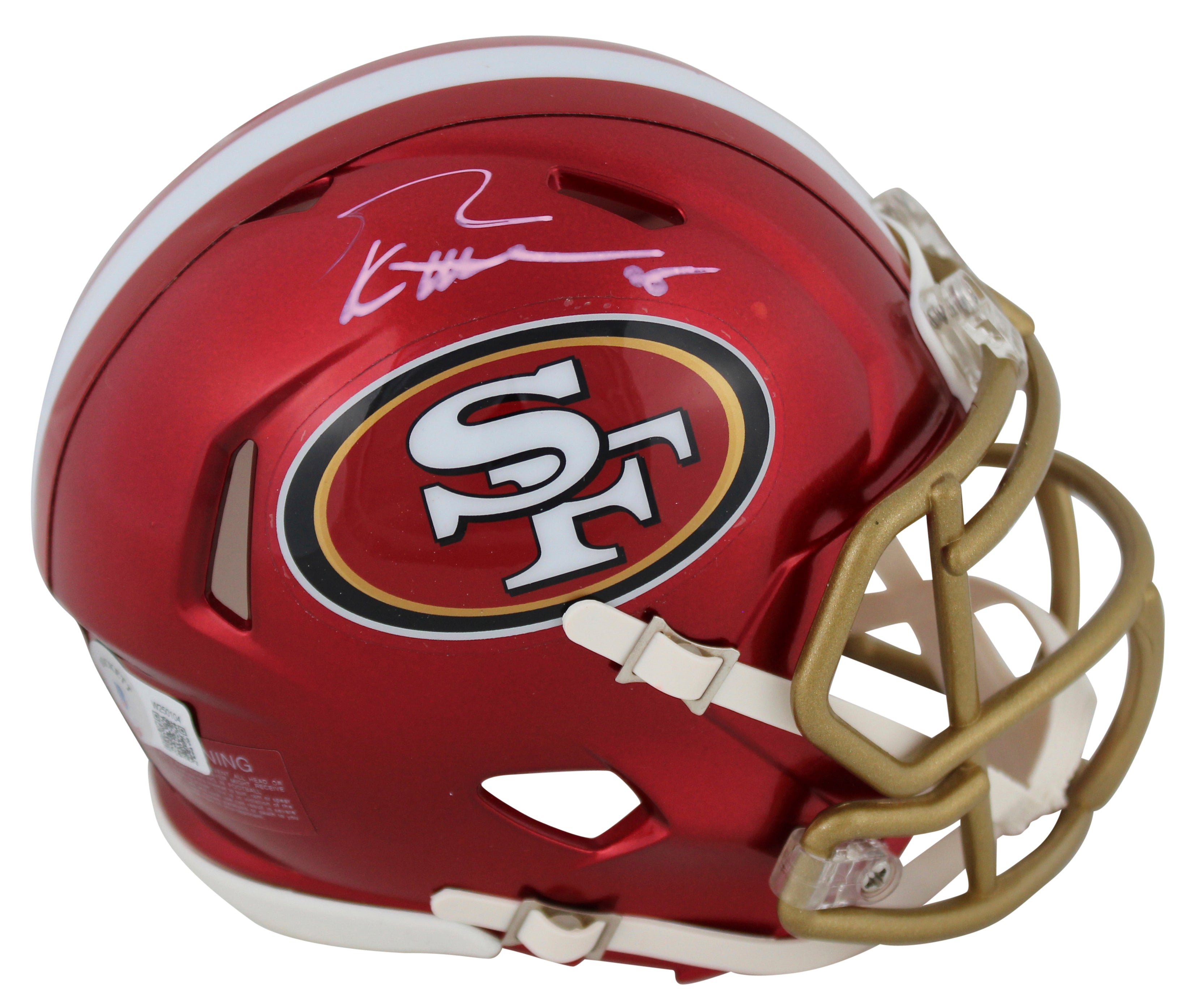 49ers George Kittle Authentic Signed Flash Speed Mini Helmet BAS Wit #W250104