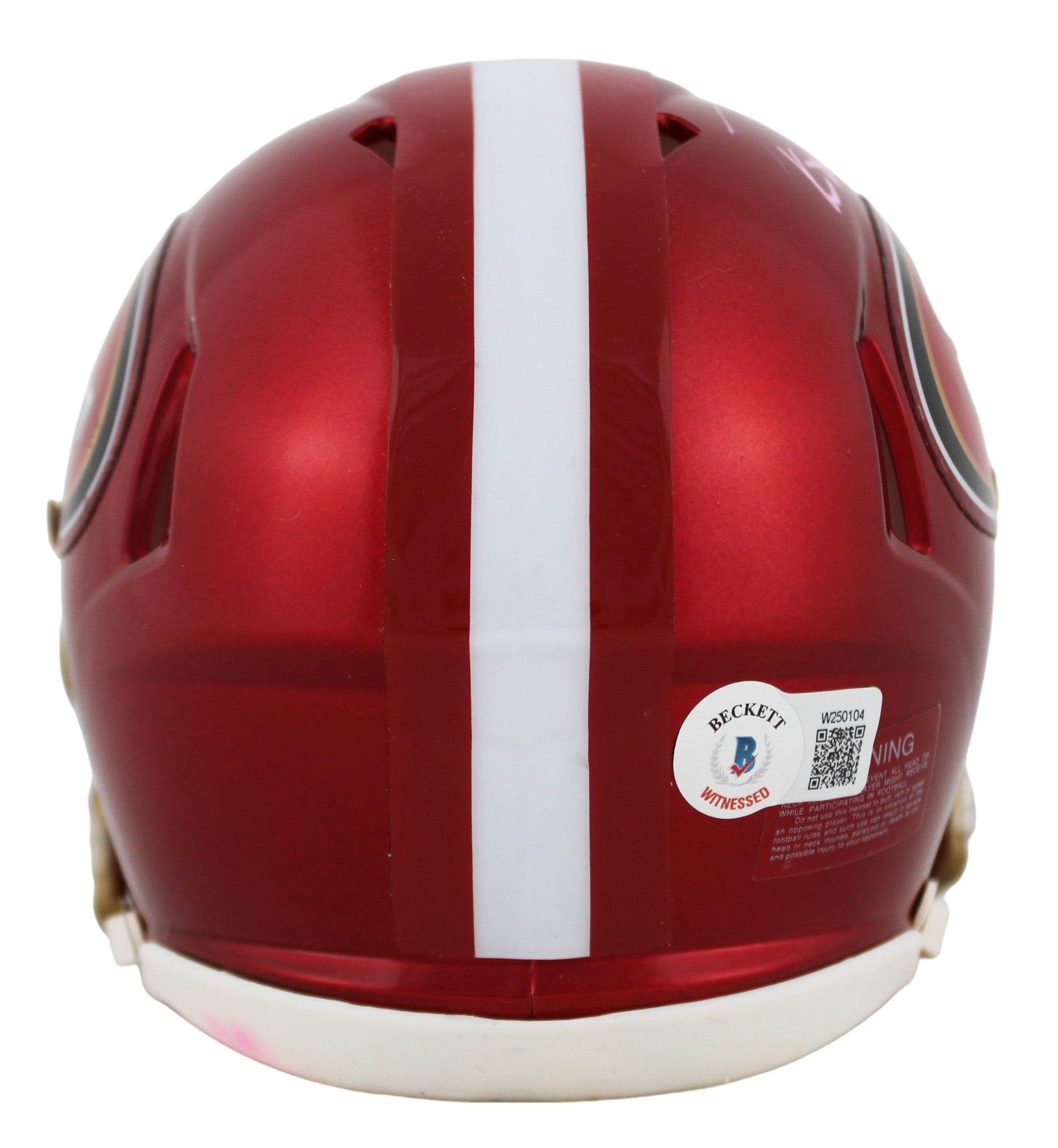 49ers George Kittle Authentic Signed Flash Speed Mini Helmet BAS Wit #W250104