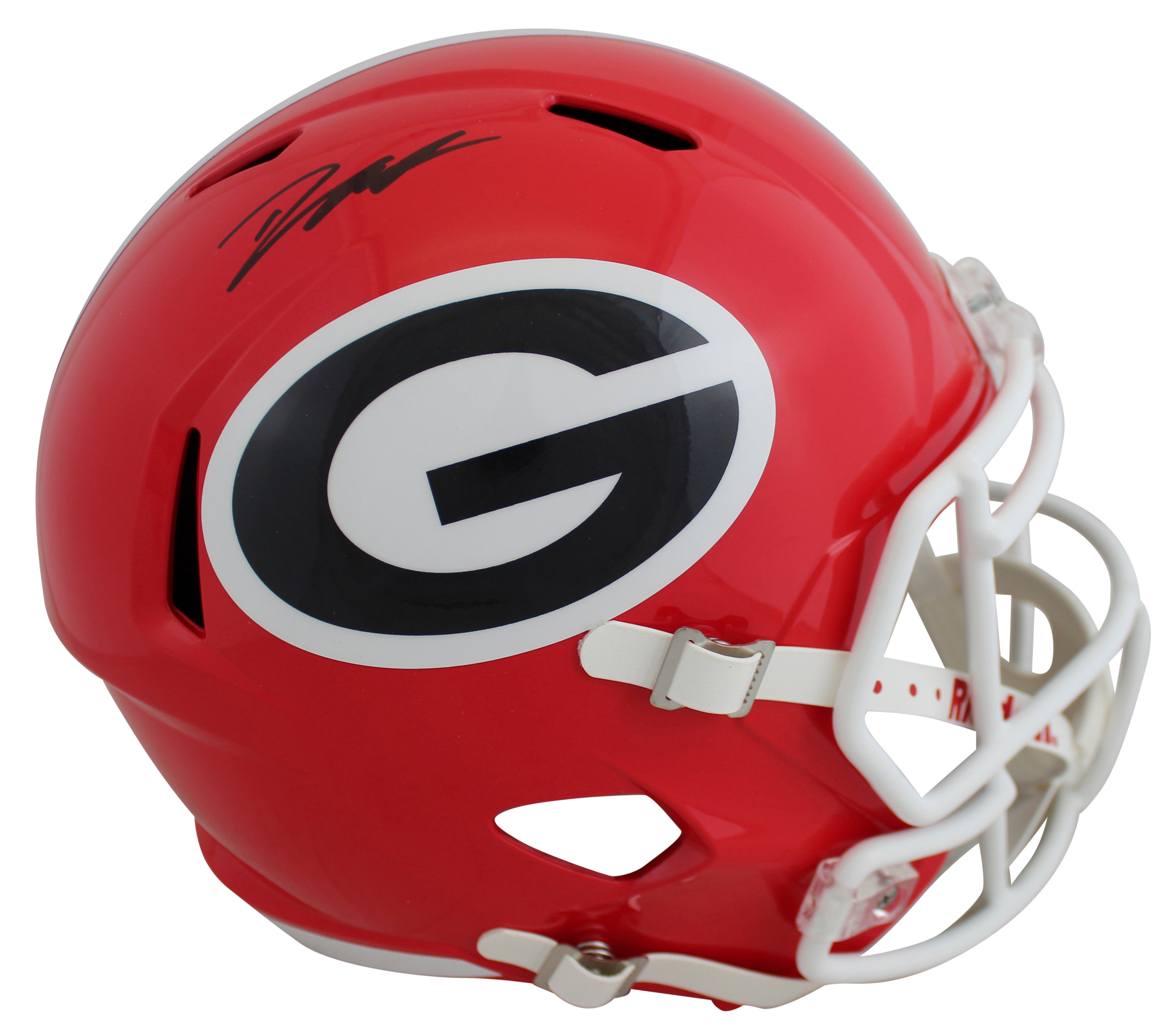 Georgia D'Andre Swift Authentic Signed Full Size Speed Rep Helmet Fanatics COA