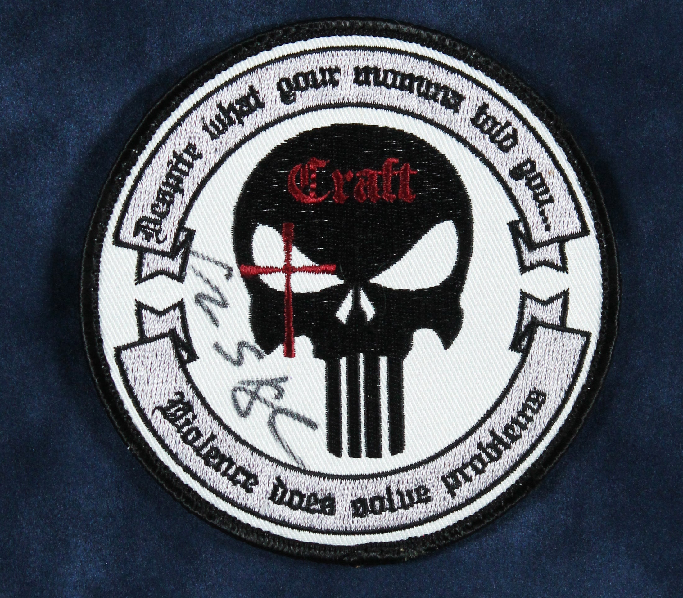 Chris Kyle Signed Framed 4" Navy Seal American Sniper "Punisher" Patch JSA
