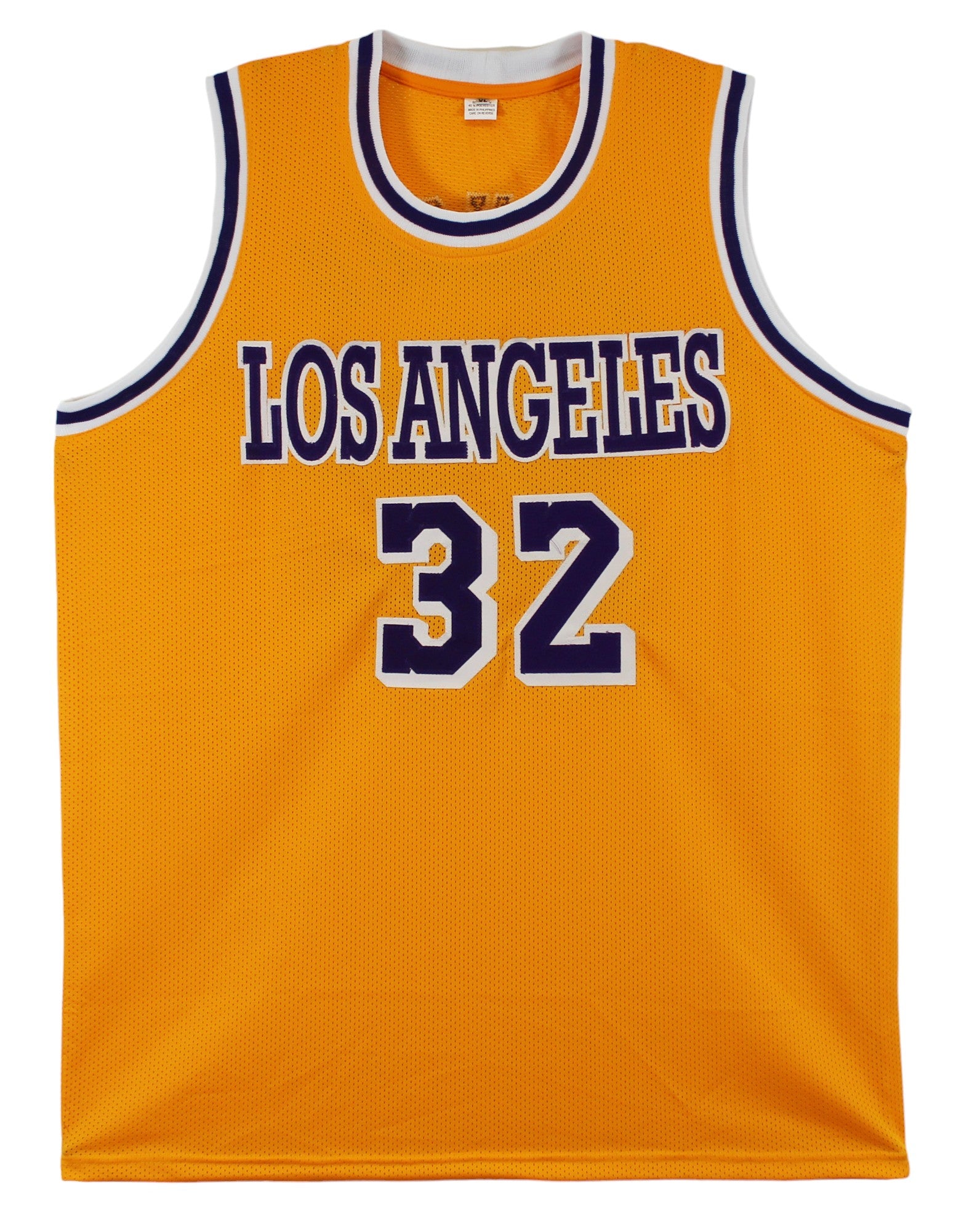 ** HOLIDAY DOORBUSTER ** Magic Johnson Authentic Signed Yellow Pro Style Jersey BAS Witnessed 2