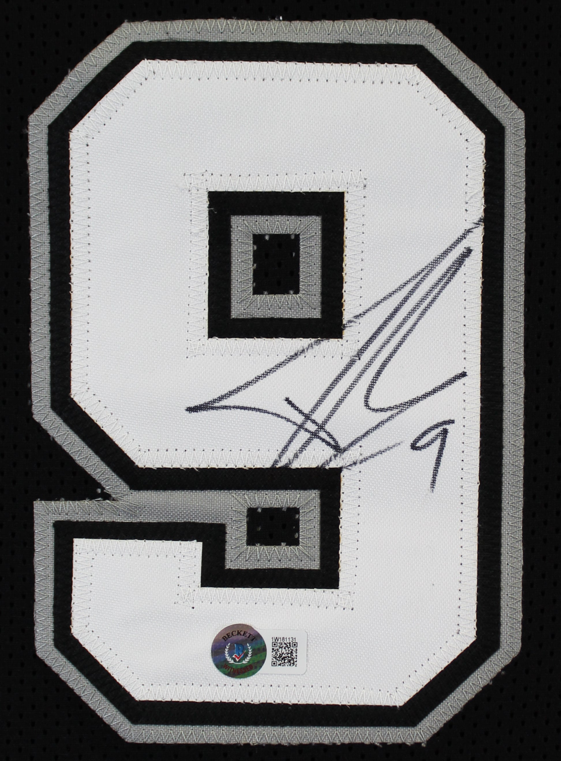 Tony Parker Authentic Signed Black Pro Style Jersey Autographed BAS Witnessed