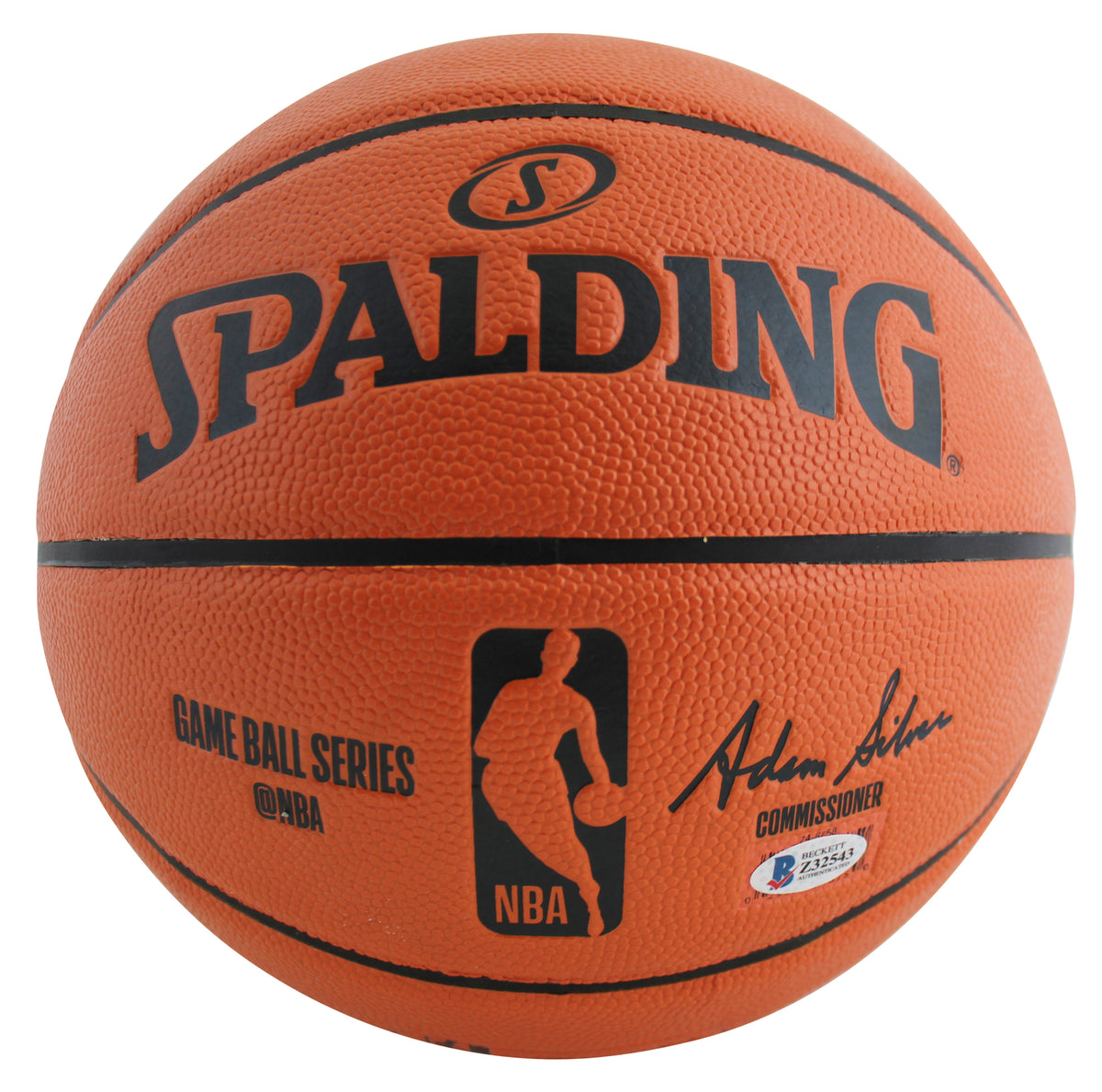 Lakers Magic Johnson Authentic Signed Spalding Basketball BAS #Z32543