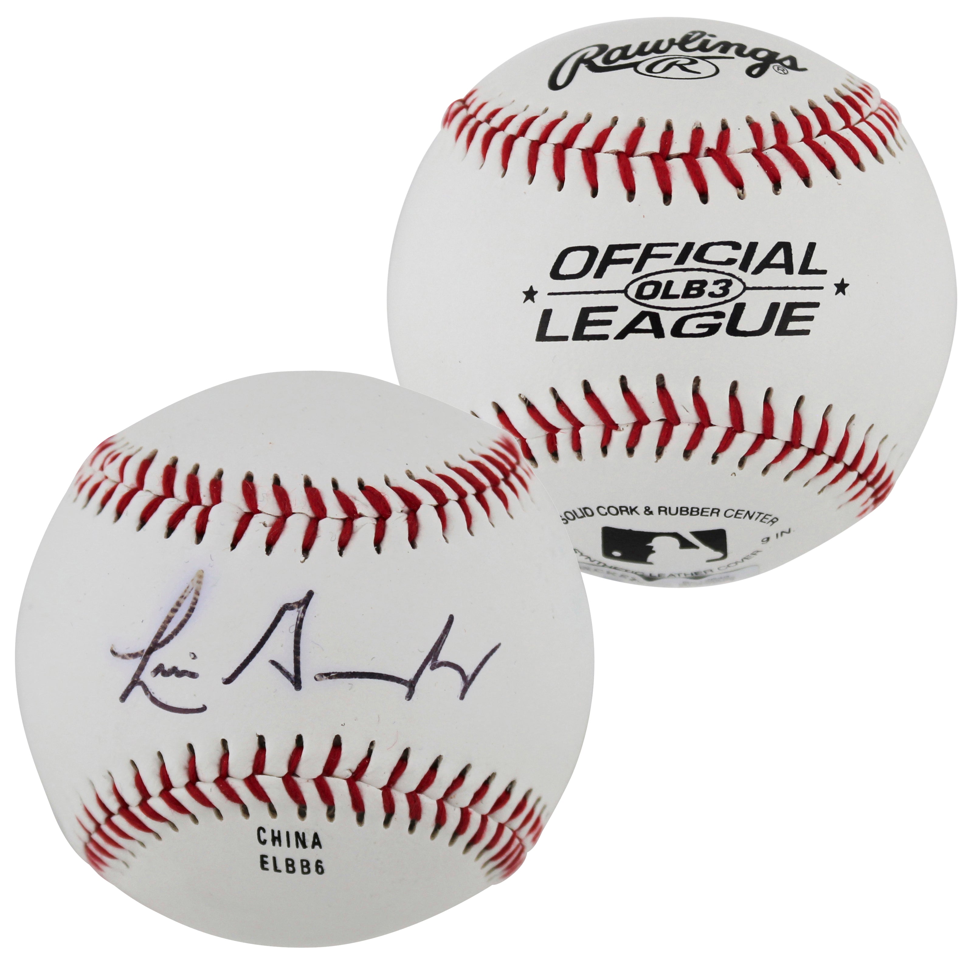 D-Backs Luis Gonzalez Signed Rawlings Official League Baseball BAS #BK12648