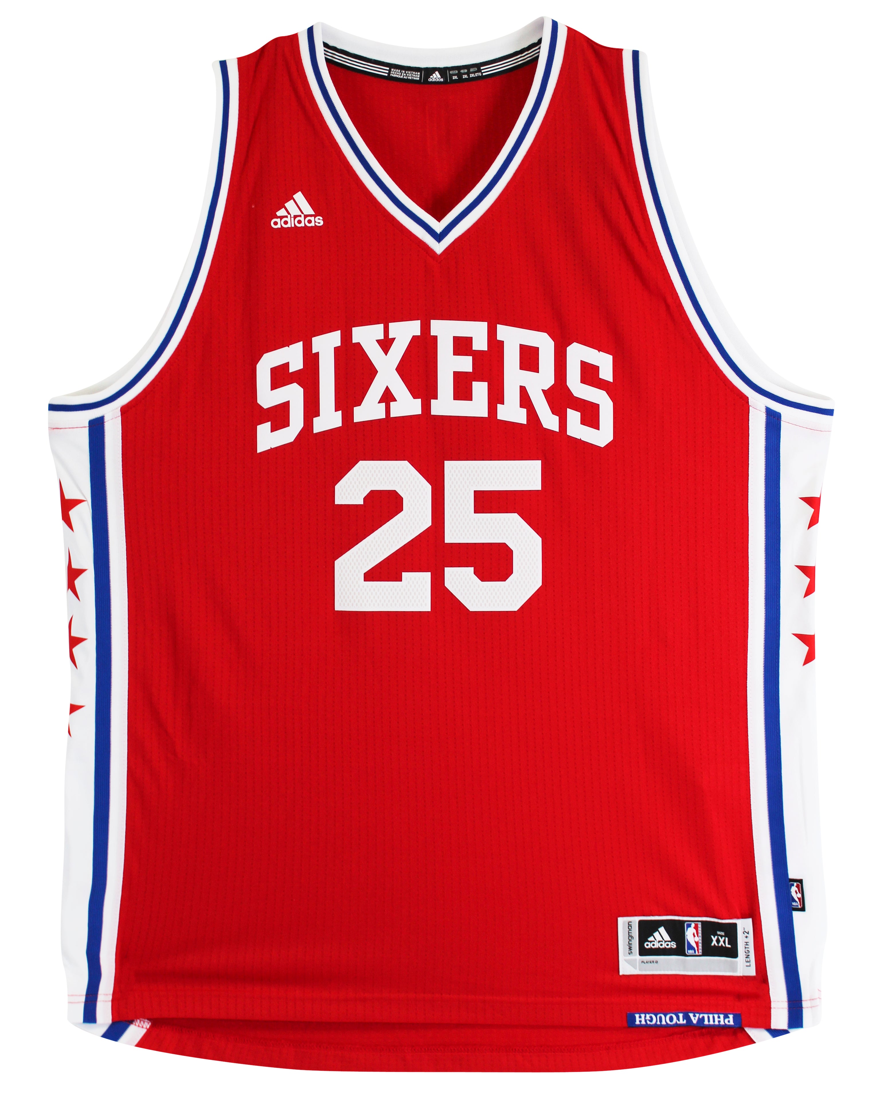 76ers Ben Simmons Authentic Signed Red Adidas Swingman Jersey UDA #BAM55872