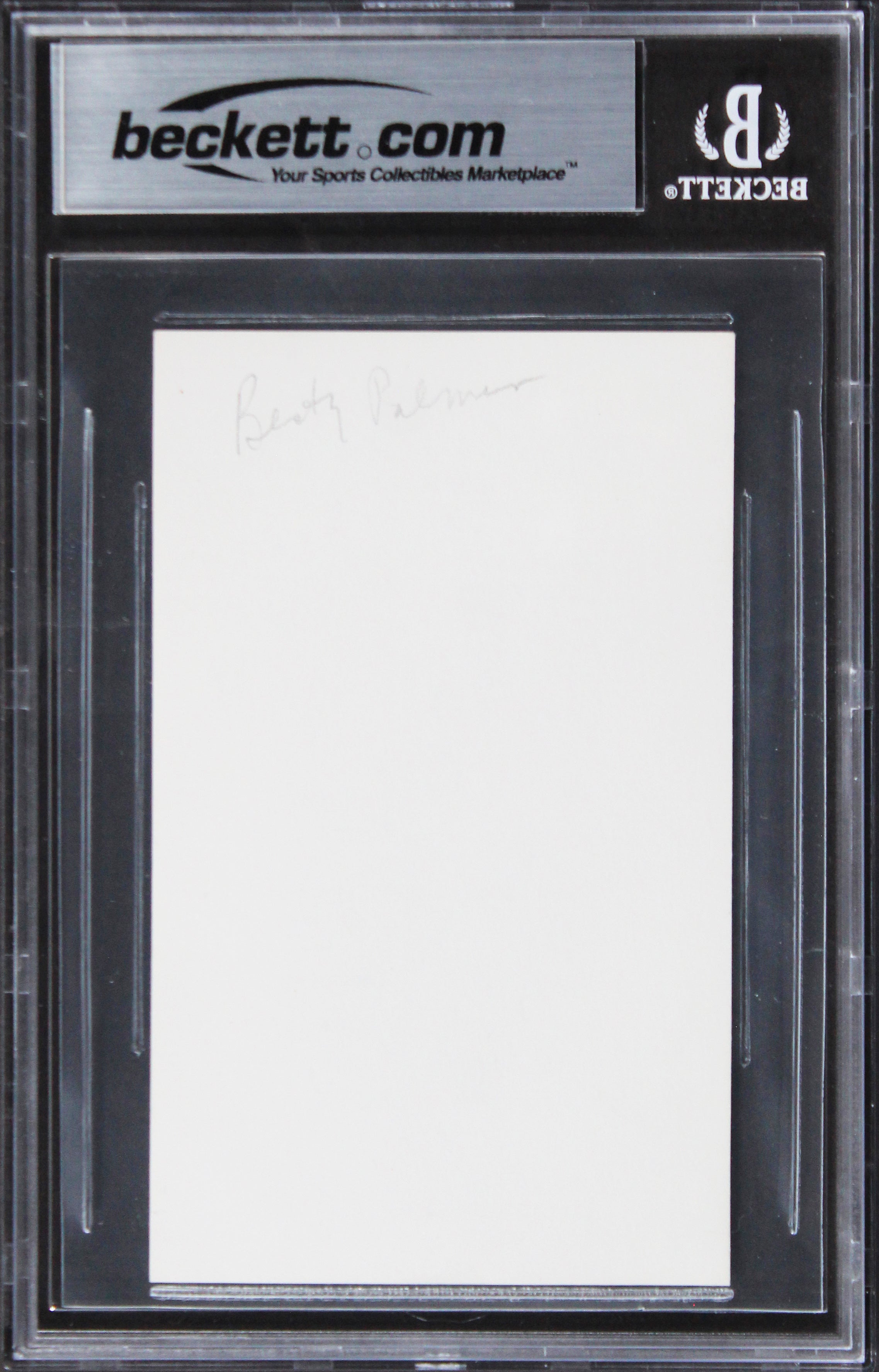 Betsy Palmer Friday The 13th Authentic Signed 3x5 Index Card BAS Slabbed