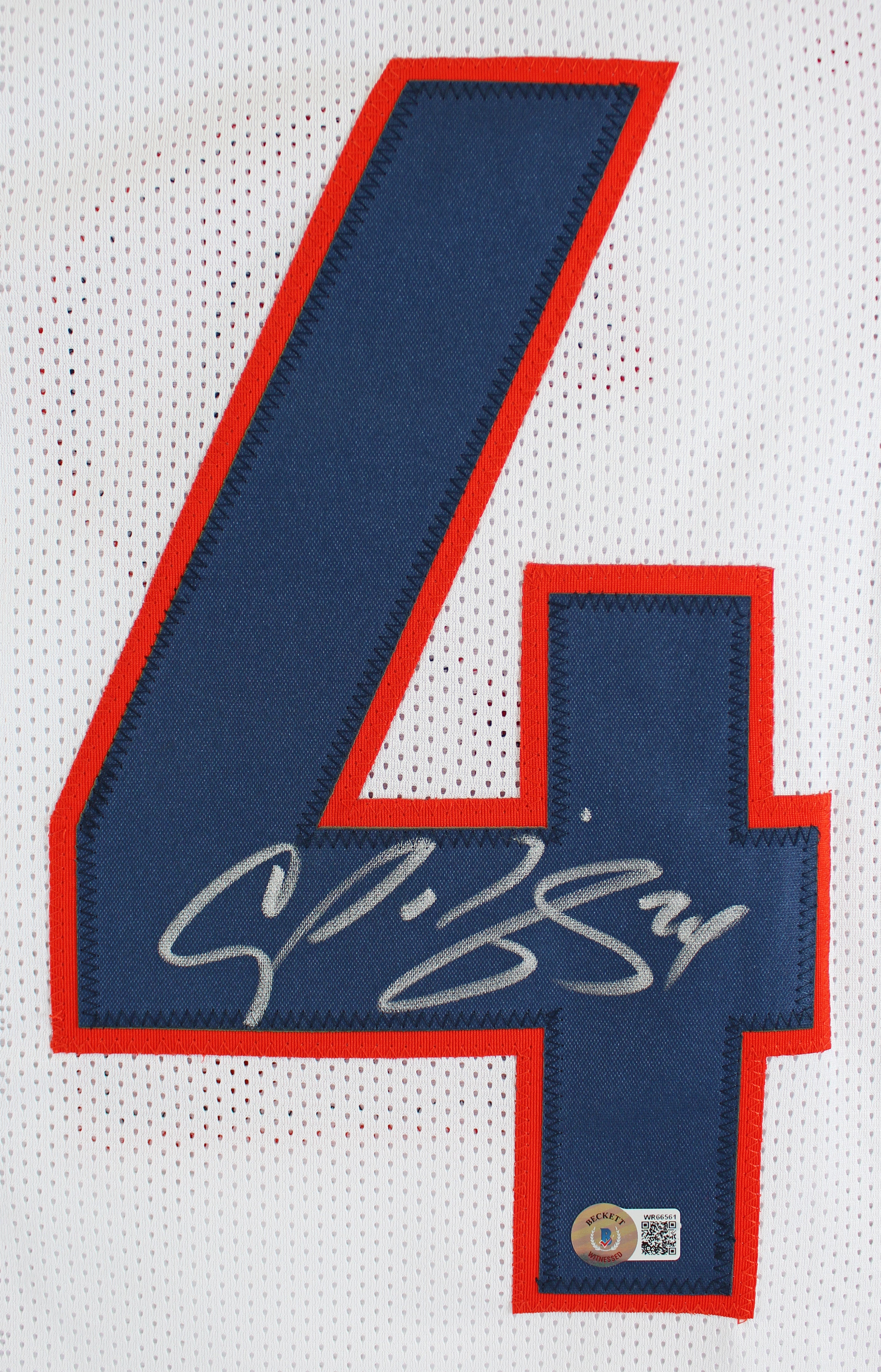 Champ Bailey Authentic Signed White Pro Style Jersey Autographed BAS Witnessed