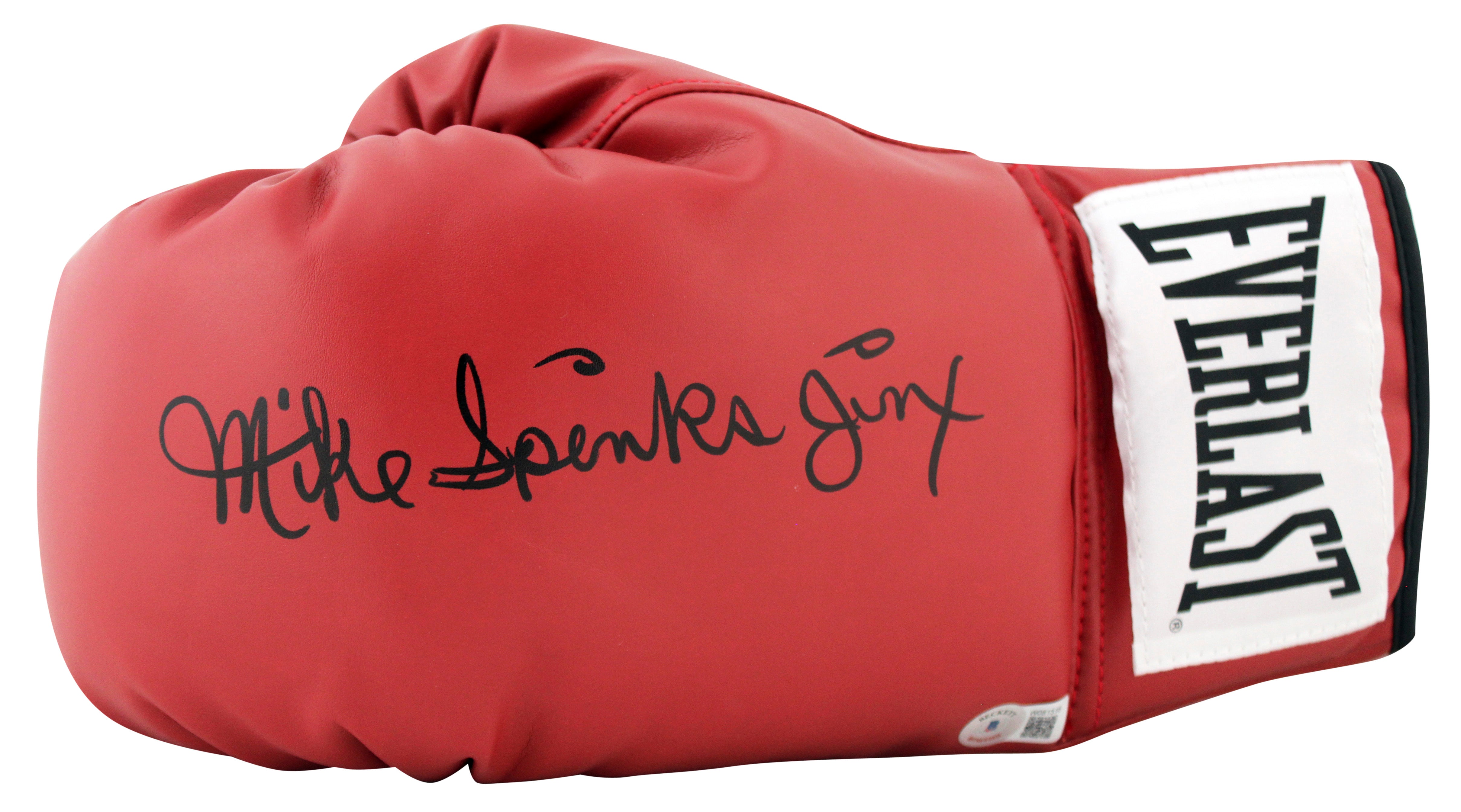 Michael Spinks Authentic Signed Left Hand Red Everlast Boxing Glove BAS Witness