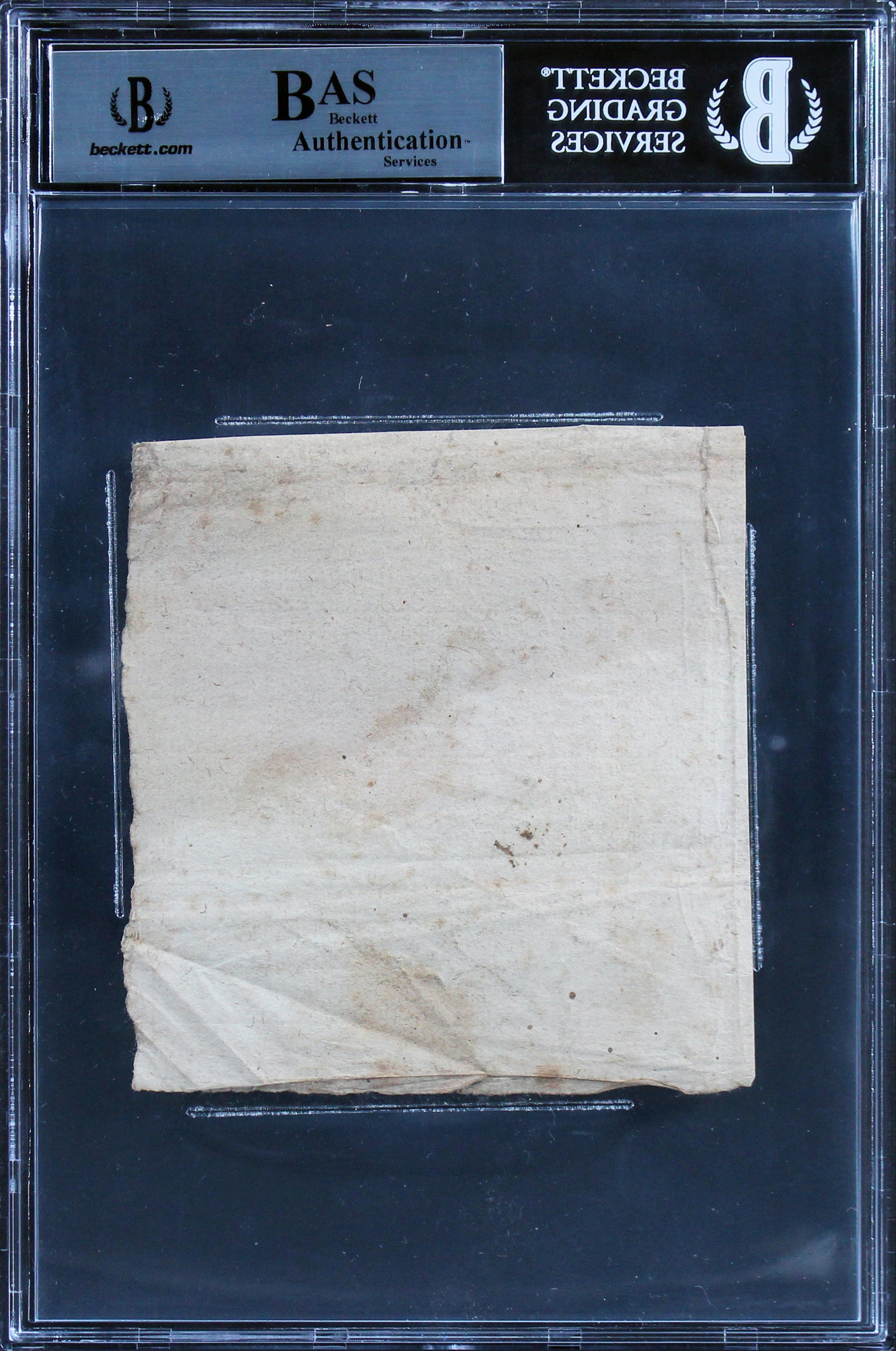 Abraham Lincoln Authentic Signed 4.15x4.25 1864 Cut Signature BAS Slabbed