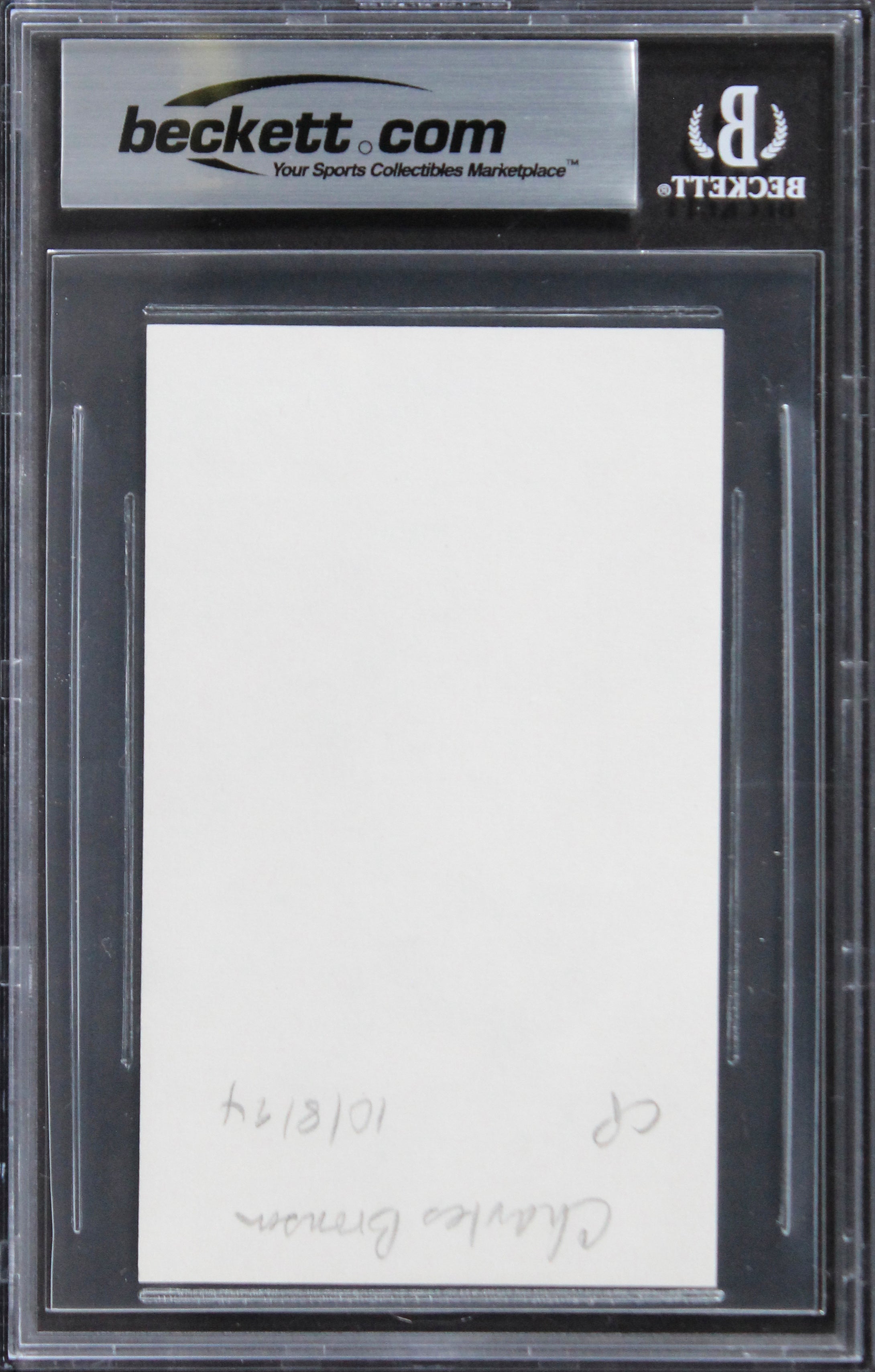 Charles Bronson The Great Escape Authentic Signed 3x5 Index Card BAS Slabbed 1