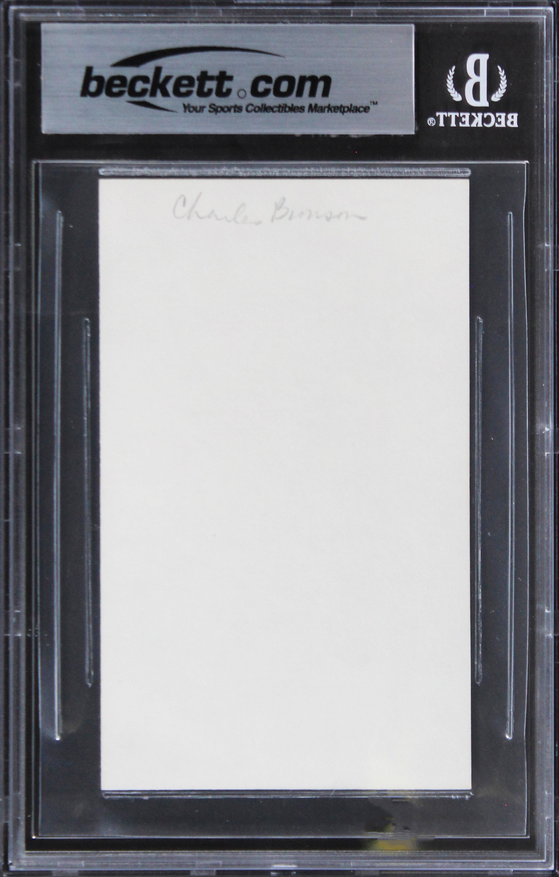 Charles Bronson The Great Escape Authentic Signed 3x5 Index Card BAS Slabbed 3