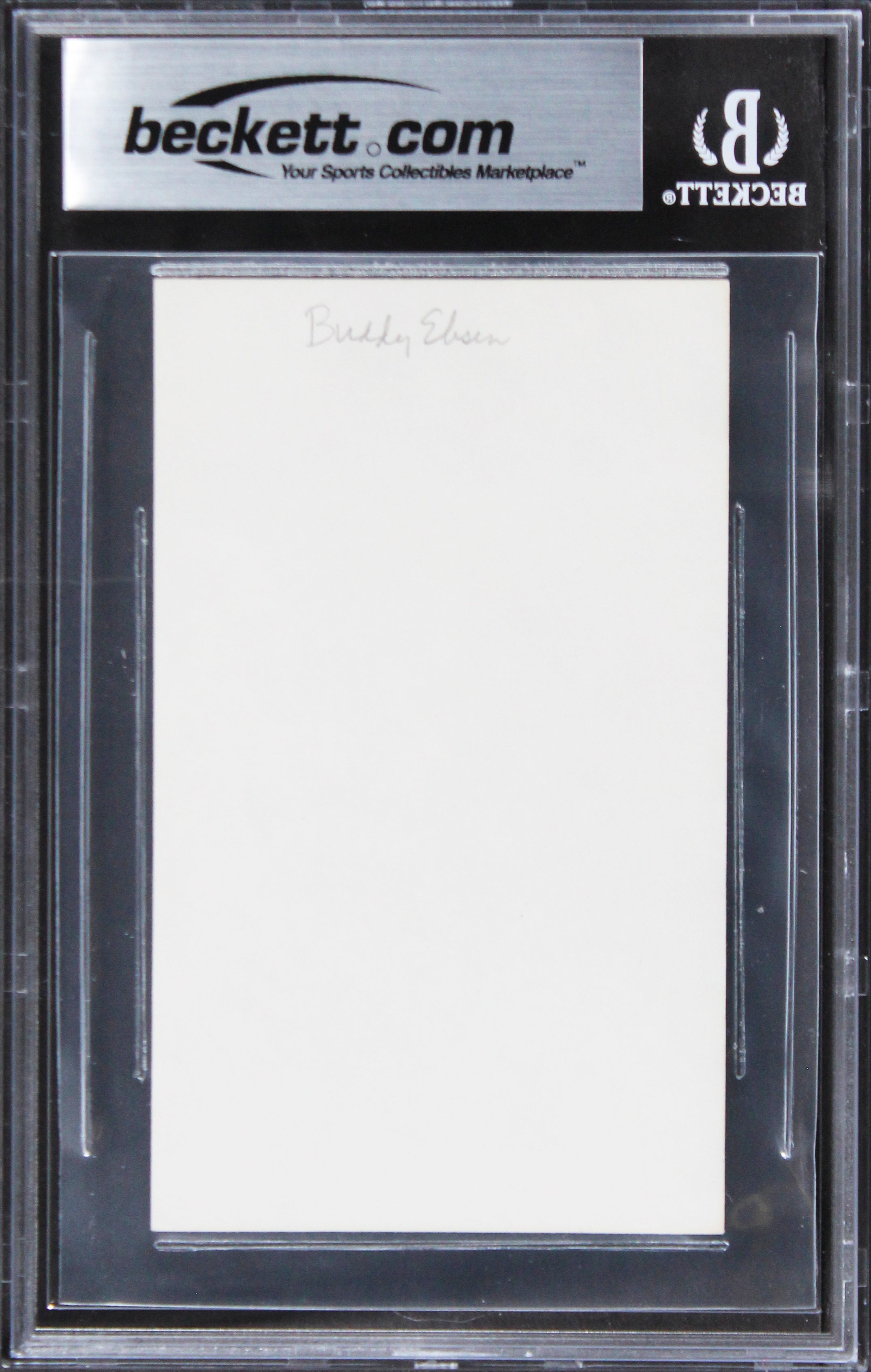 Buddy Ebsen Breakfast At Tiffany's Authentic Signed 3x5 Index Card BAS Slabbed 1