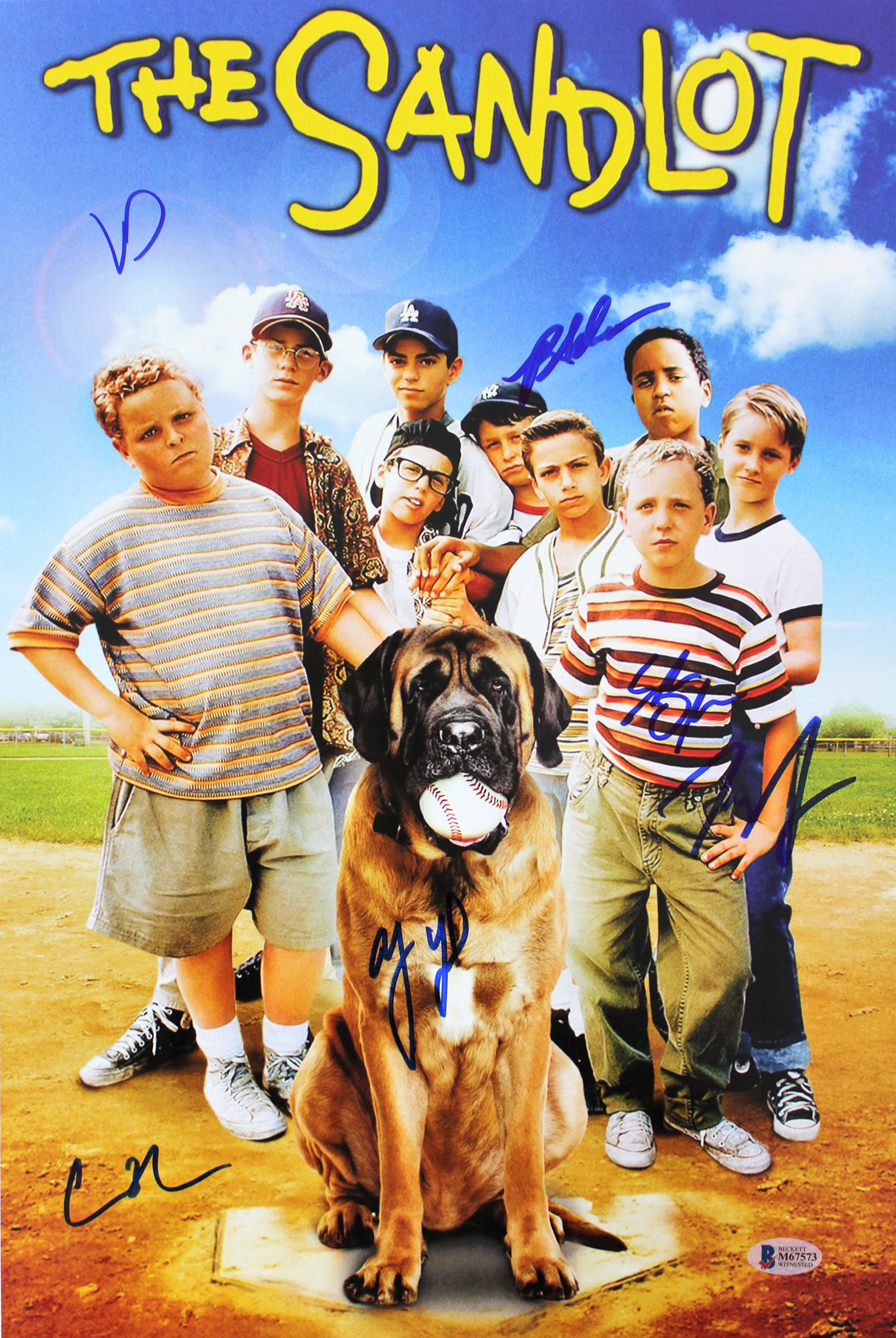 The Sandlot (6) Guiry, Leopardi, Adams +3 Signed 12x18 Photo BAS Witnessed 2