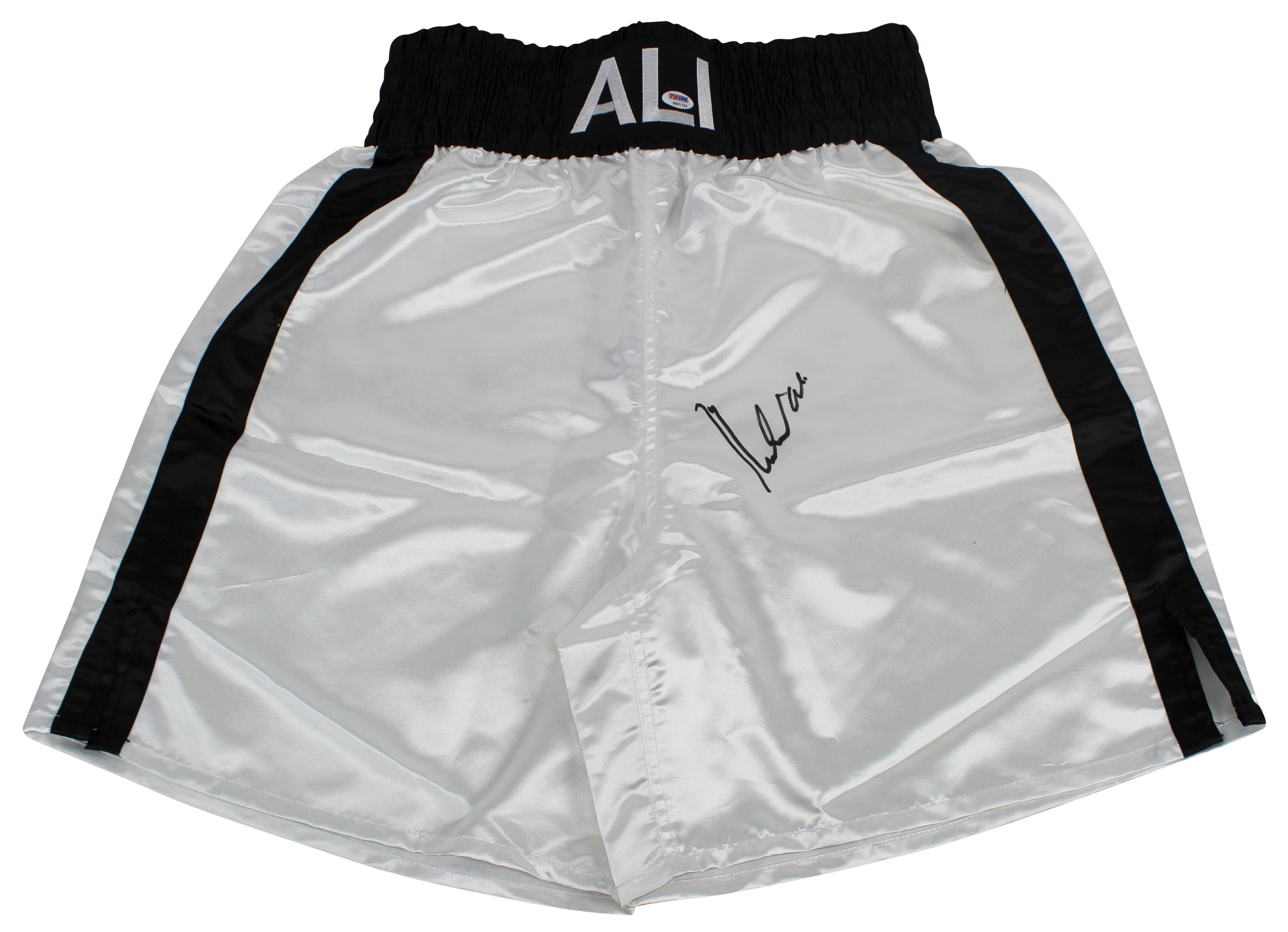 Muhammad Ali Authentic Signed White Ali Boxing Trunks PSA/DNA Itp #4A01724