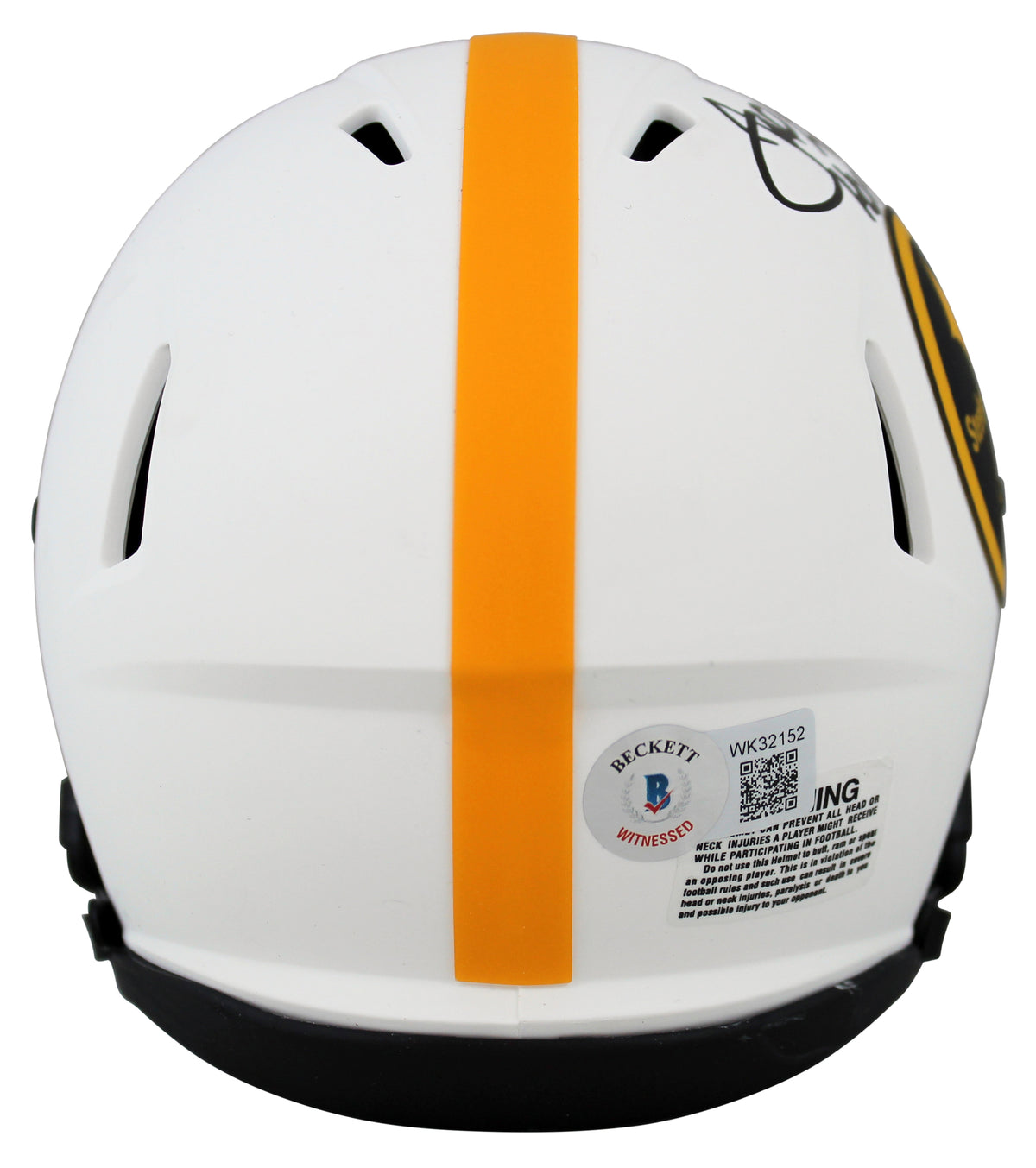 Steelers Joe Greene HOF 87 Authentic Signed Lunar Speed Mini Helmet BAS Witness