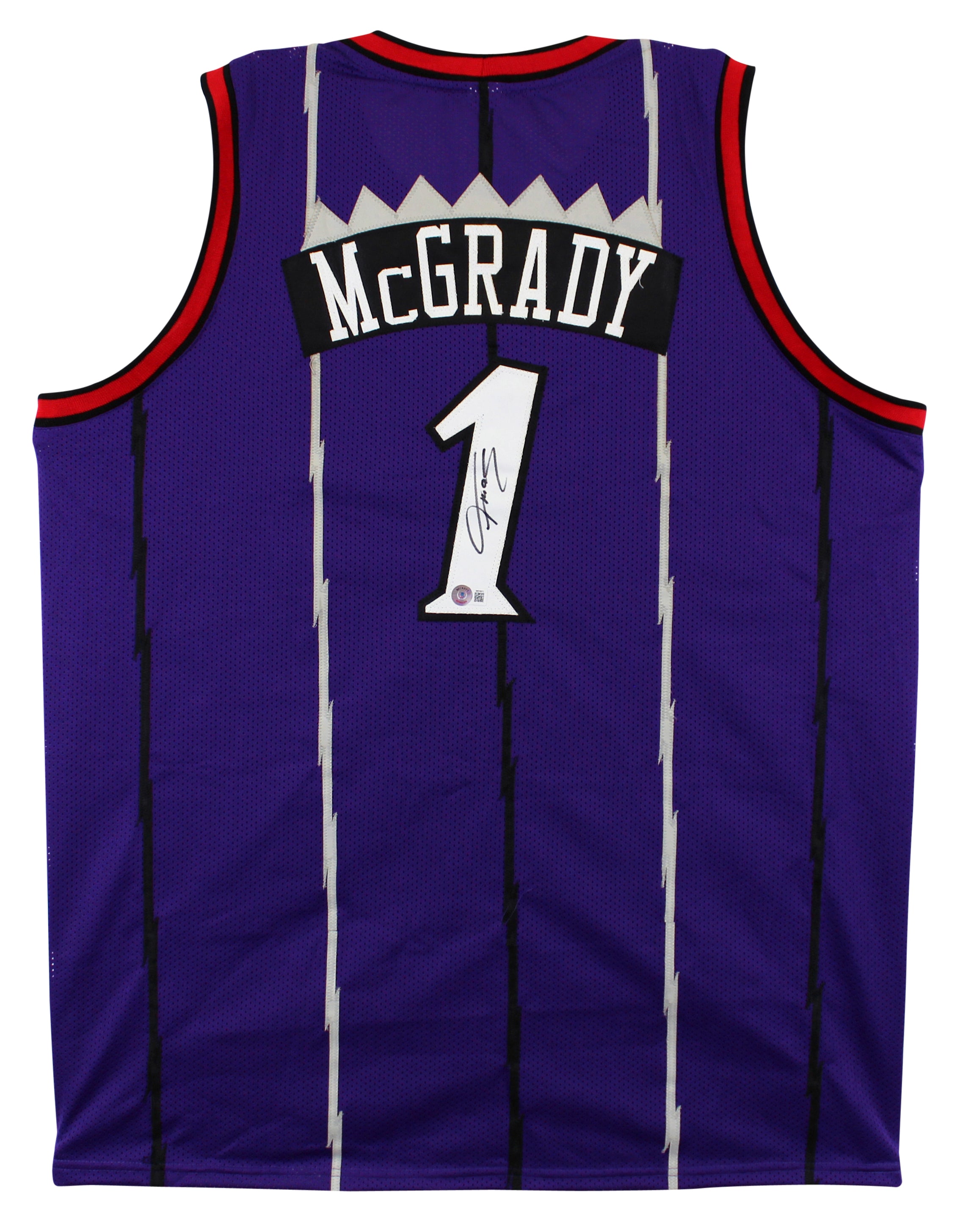 Tracy McGrady Authentic Signed Purple Pro Style Jersey BAS Witnessed