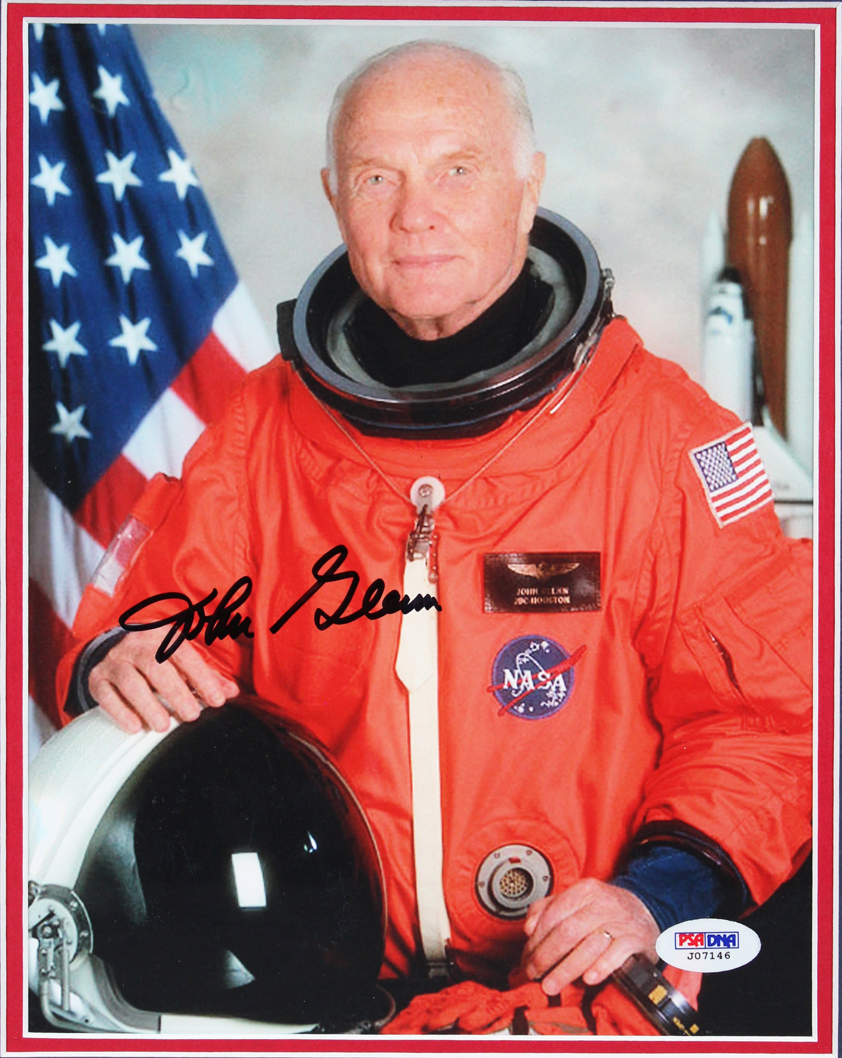 John Glenn Mercury Seven Authentic Signed 8x10 Framed Photo PSA/DNA #J07416