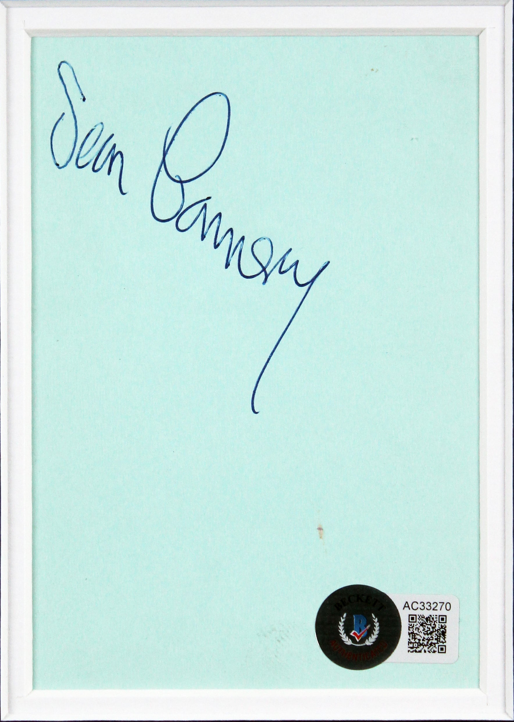 Sean Connery James Bond 007 Authentic Signed Framed Display BAS #AC33270
