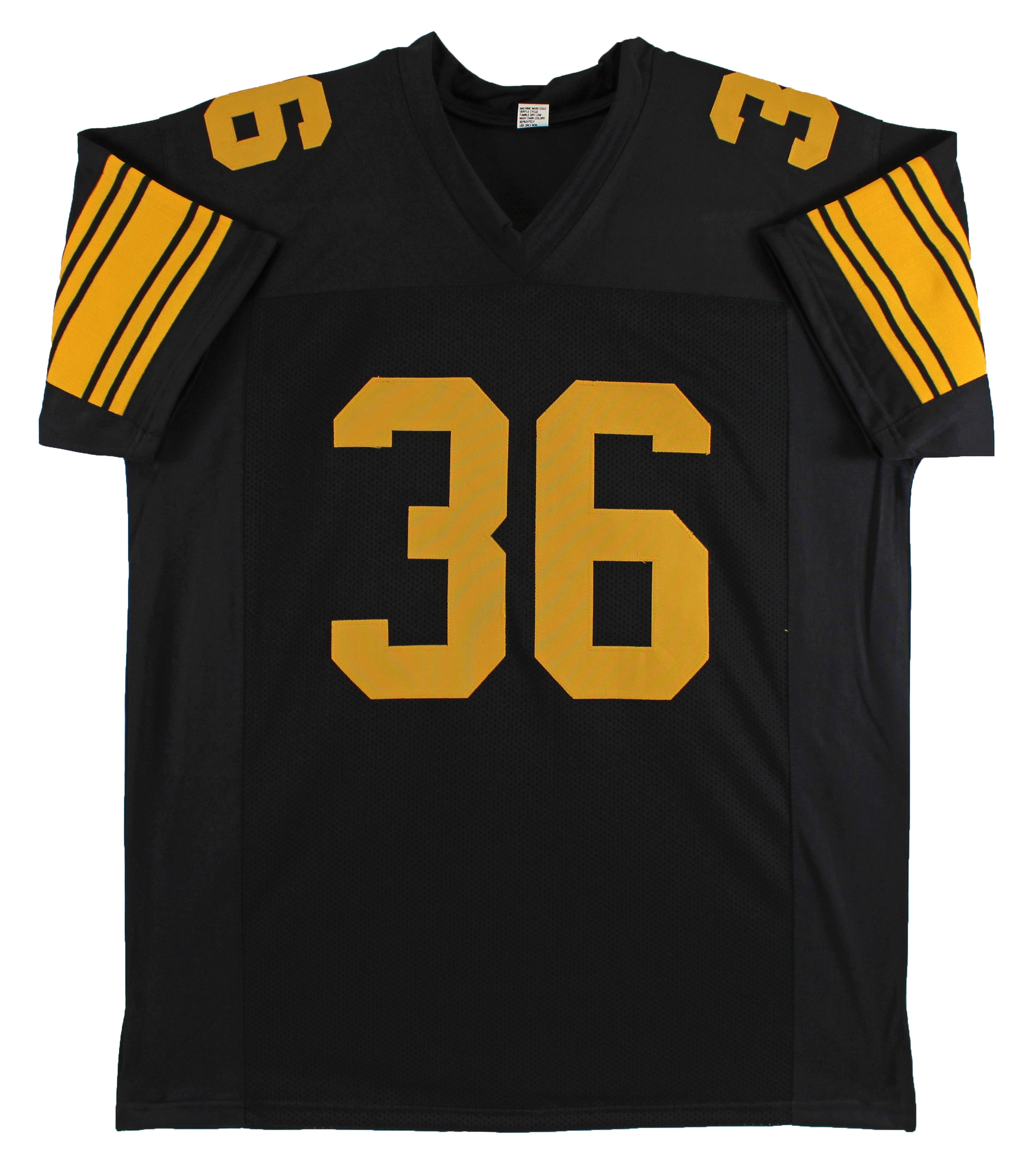 Jerome Bettis Signed Black Pro Style Jersey w/ Yellow #'s BAS Witnessed