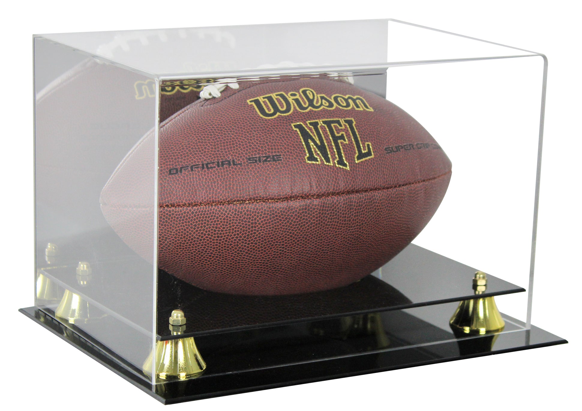 Deluxe Acrylic Football Mirrored Back Display Case