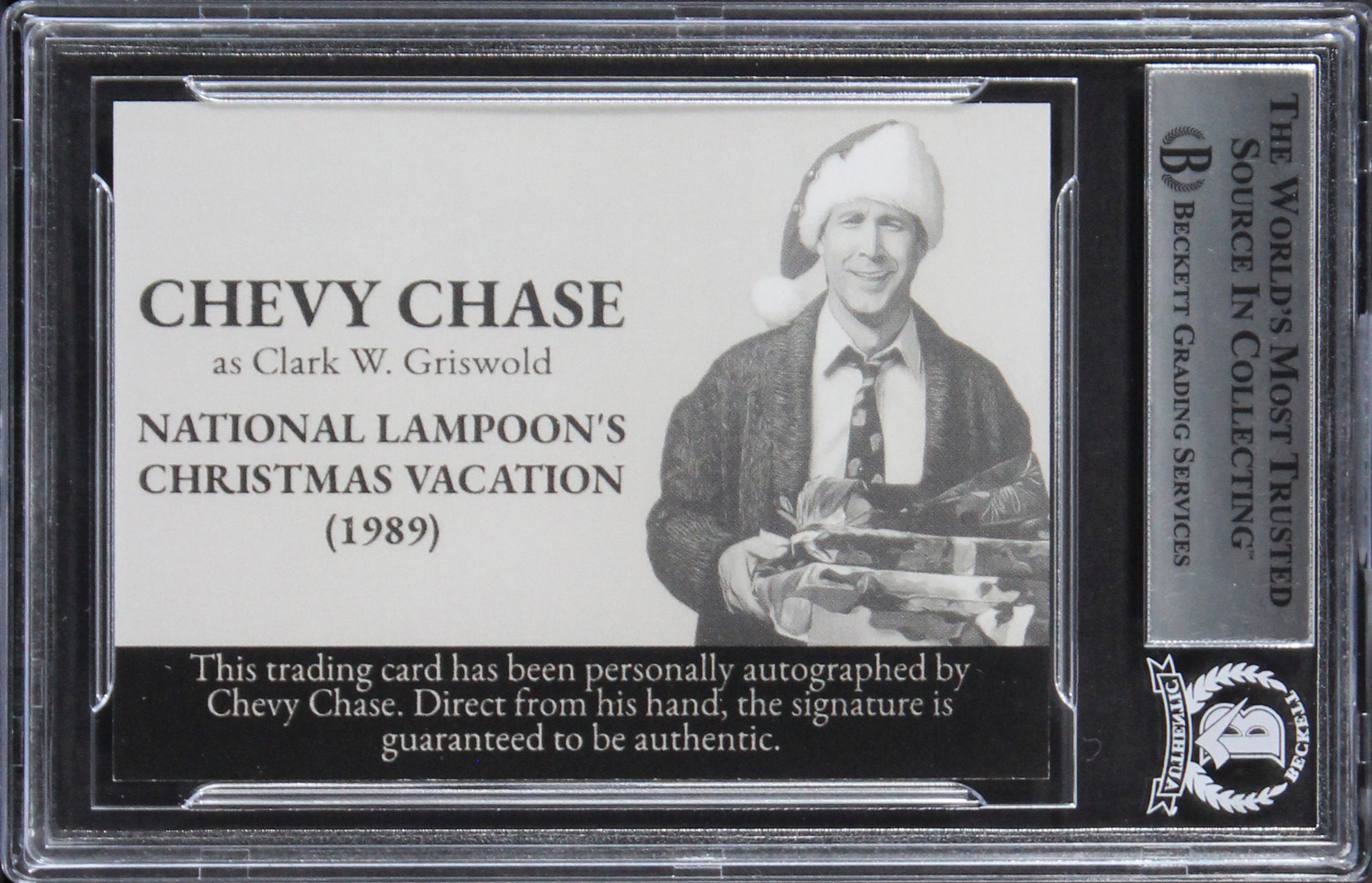 Chase & D'Angelo Christmas Vacation Signed Custom Trading Card BAS Slabbed