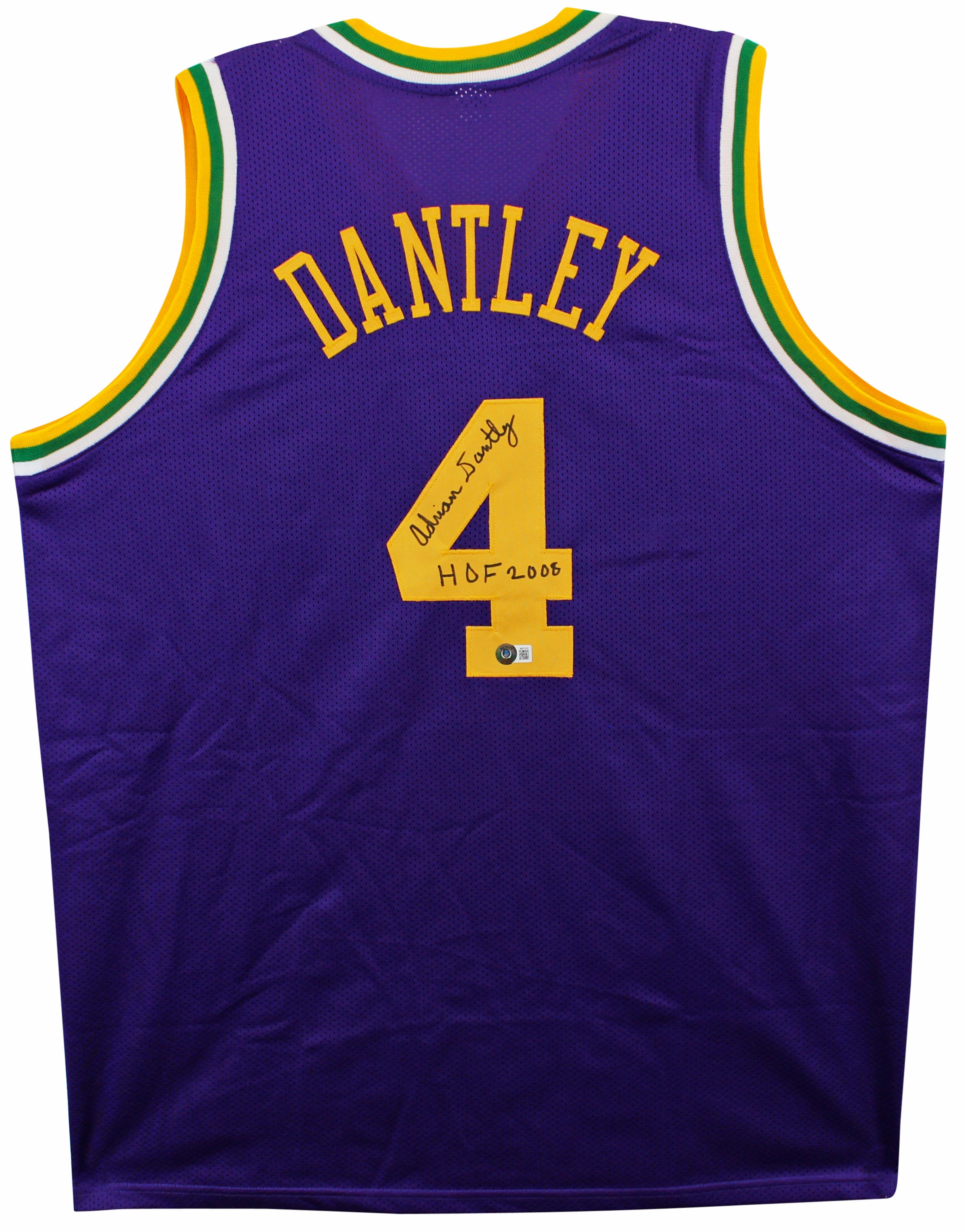 Adrian Dantley "HOF 08" Authentic Signed Purple Pro Style Jersey BAS Witnessed