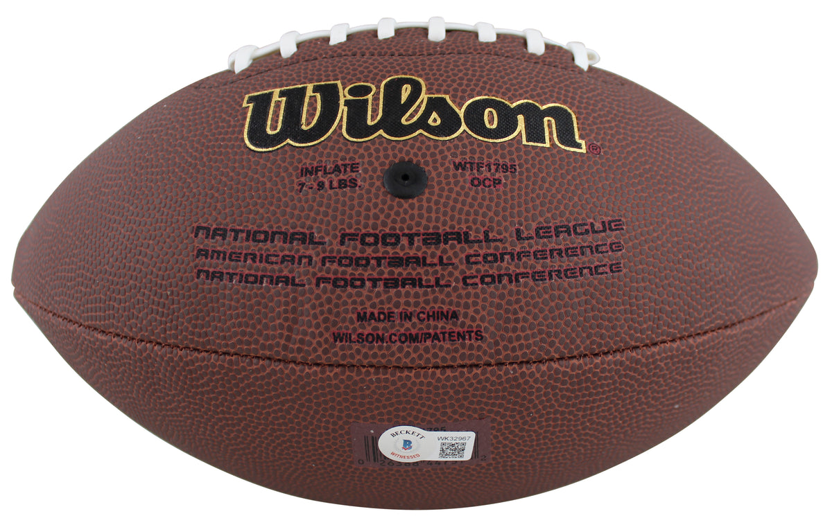 Cowboys Lee Roy Jordan Authentic Signed Super Grip Nfl Football BAS Witnessed