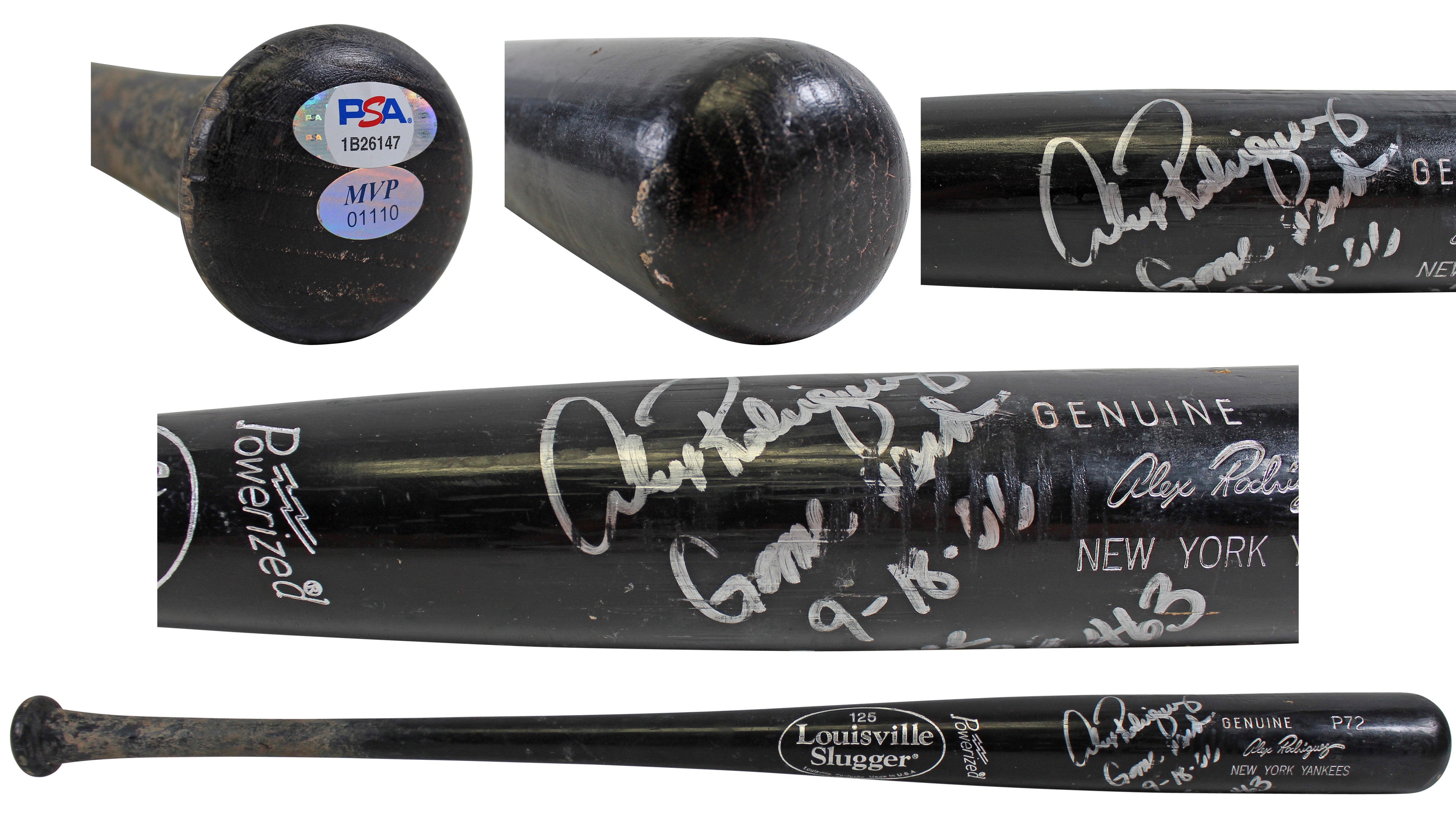 Yankees Alex Rodriguez "Game Used 9-18-06 Career HR #463" Signed Bat PSA/DNA