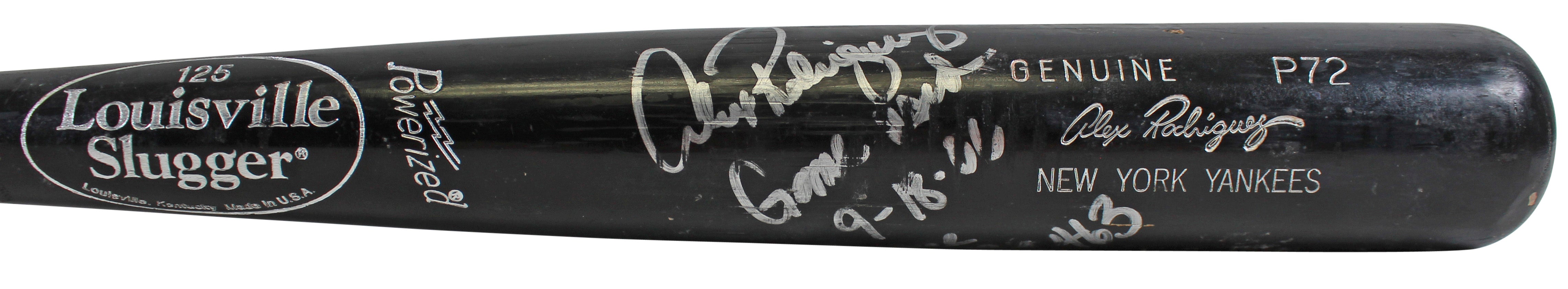 Yankees Alex Rodriguez "Game Used 9-18-06 Career HR #463" Signed Bat PSA/DNA