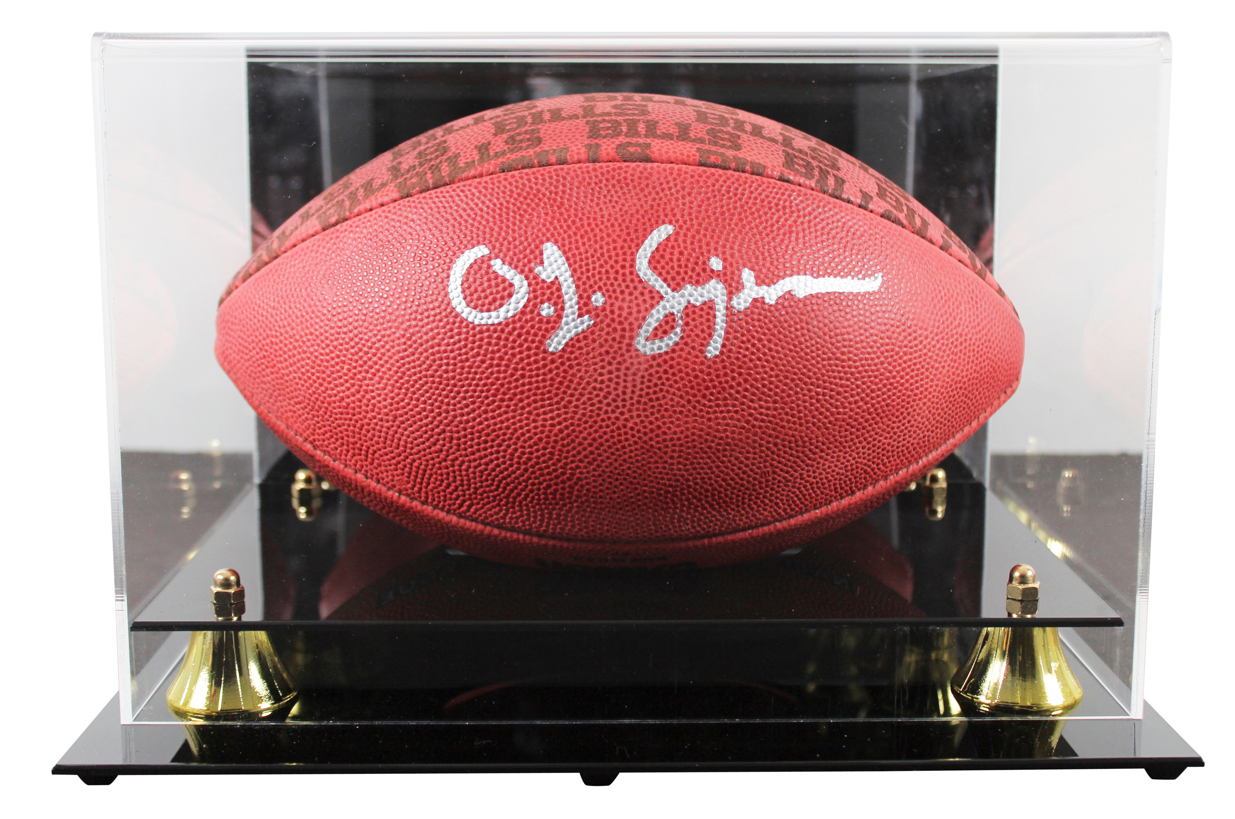 Bills O.J. Simpson Signed "The Duke" Team Showcase Football W/ Case JSA Witness