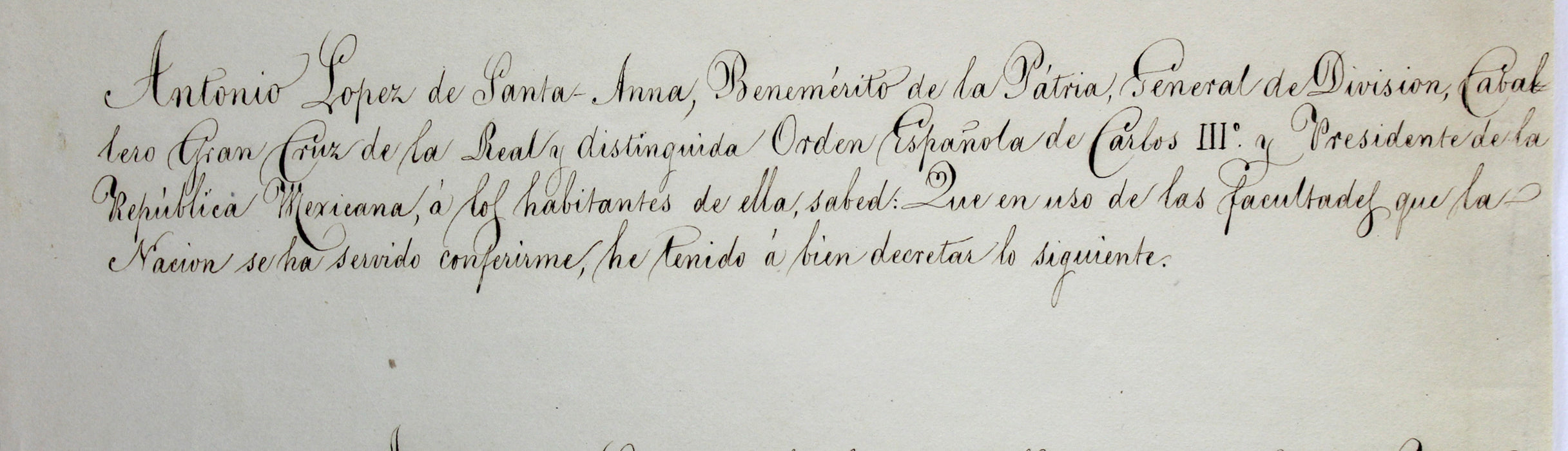 Santa Anna Authentic Signed 8.75x12.5 1853 Document BAS #A78931