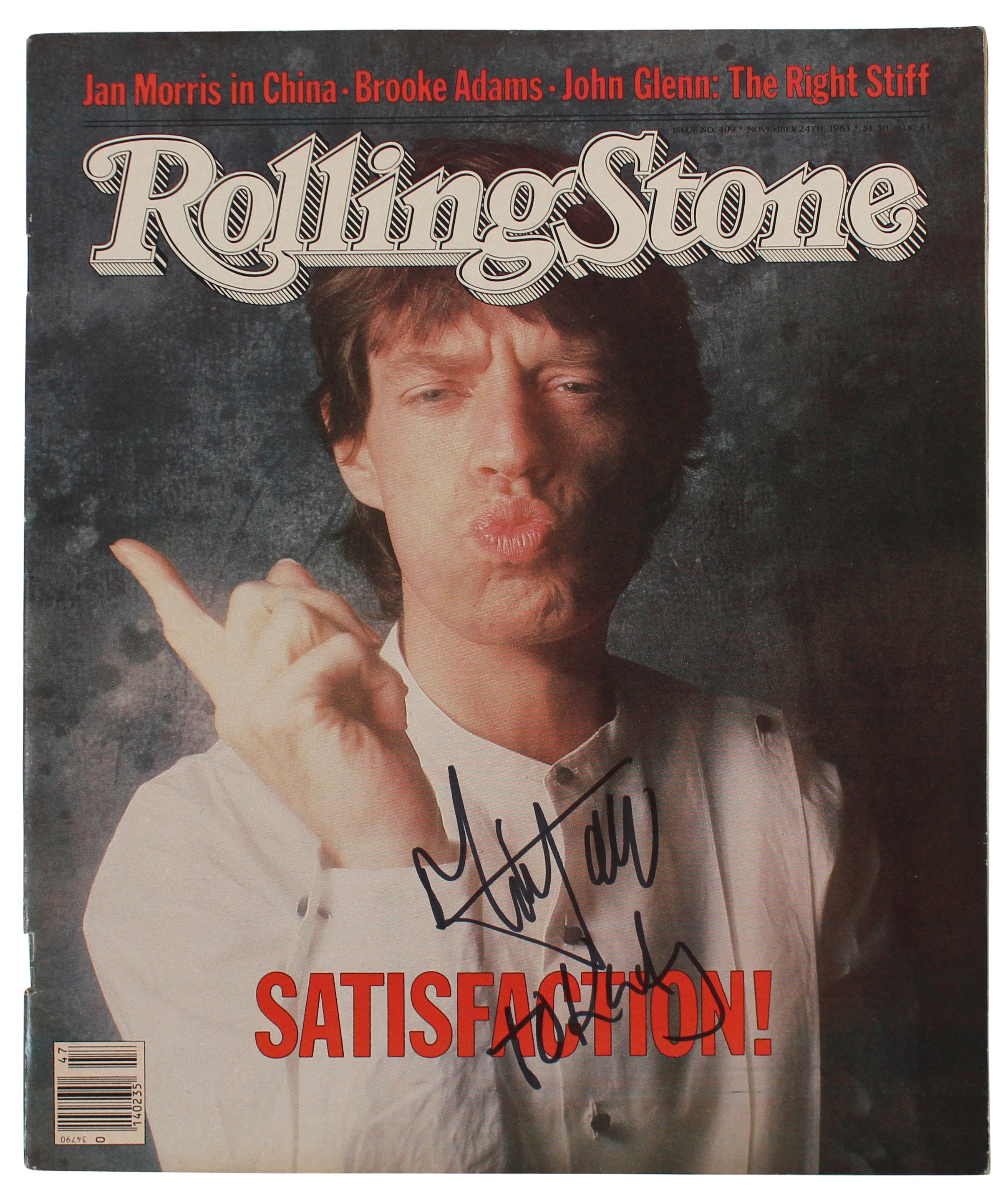 Mick Jagger Authentic Signed 1983 Rolling Stone Magazine BAS #AB77699