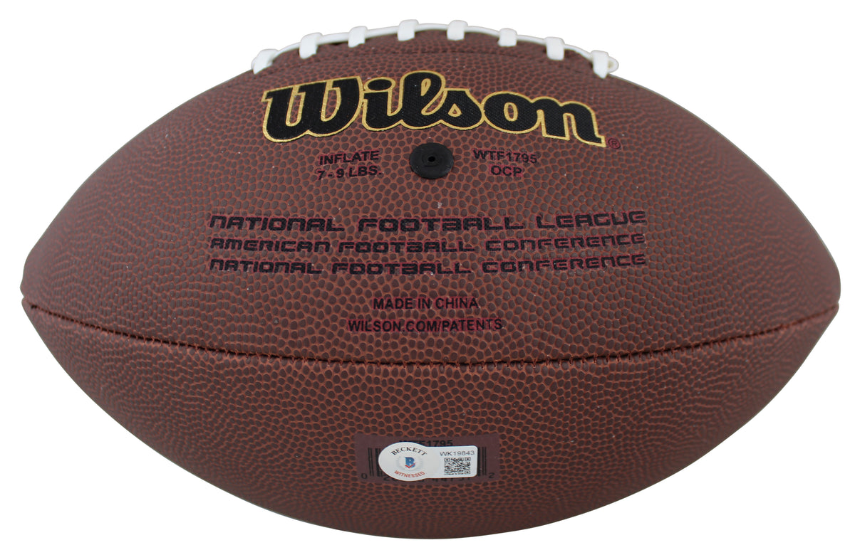 Cowboys Larry Brown "SB XXX MVP" Signed Super Grip Nfl Football BAS Witnessed