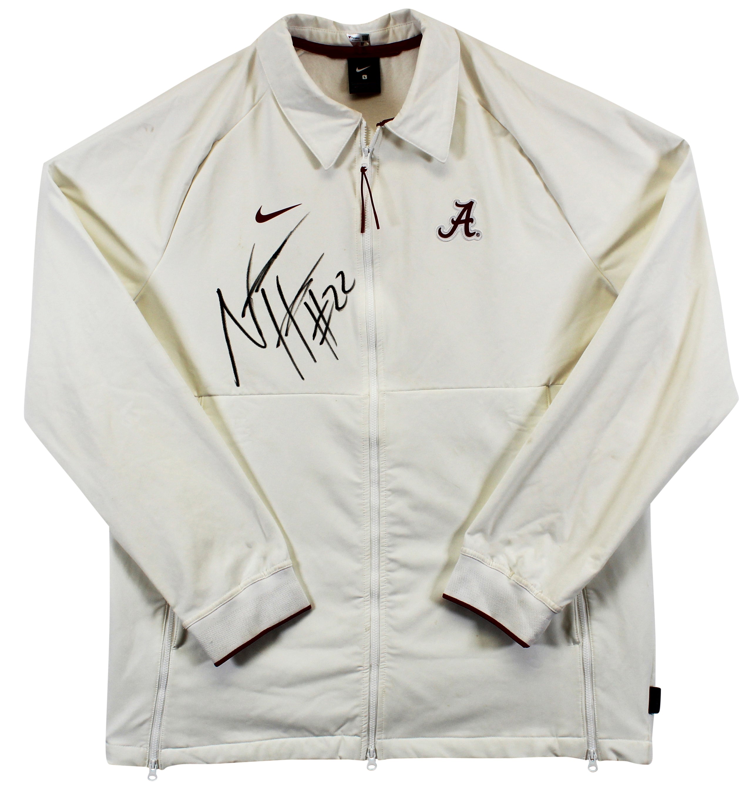 Najee Harris Authentic Signed Worn Alabama Team Issued Nike Jacket Fanatics