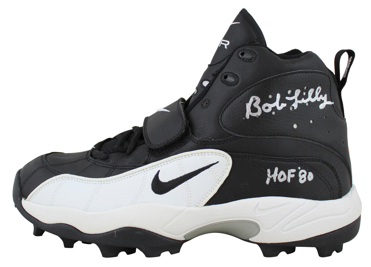 Cowboys Bob Lilly "HOF 80" Authentic Signed Nike Air Pro Cleat BAS Witnessed