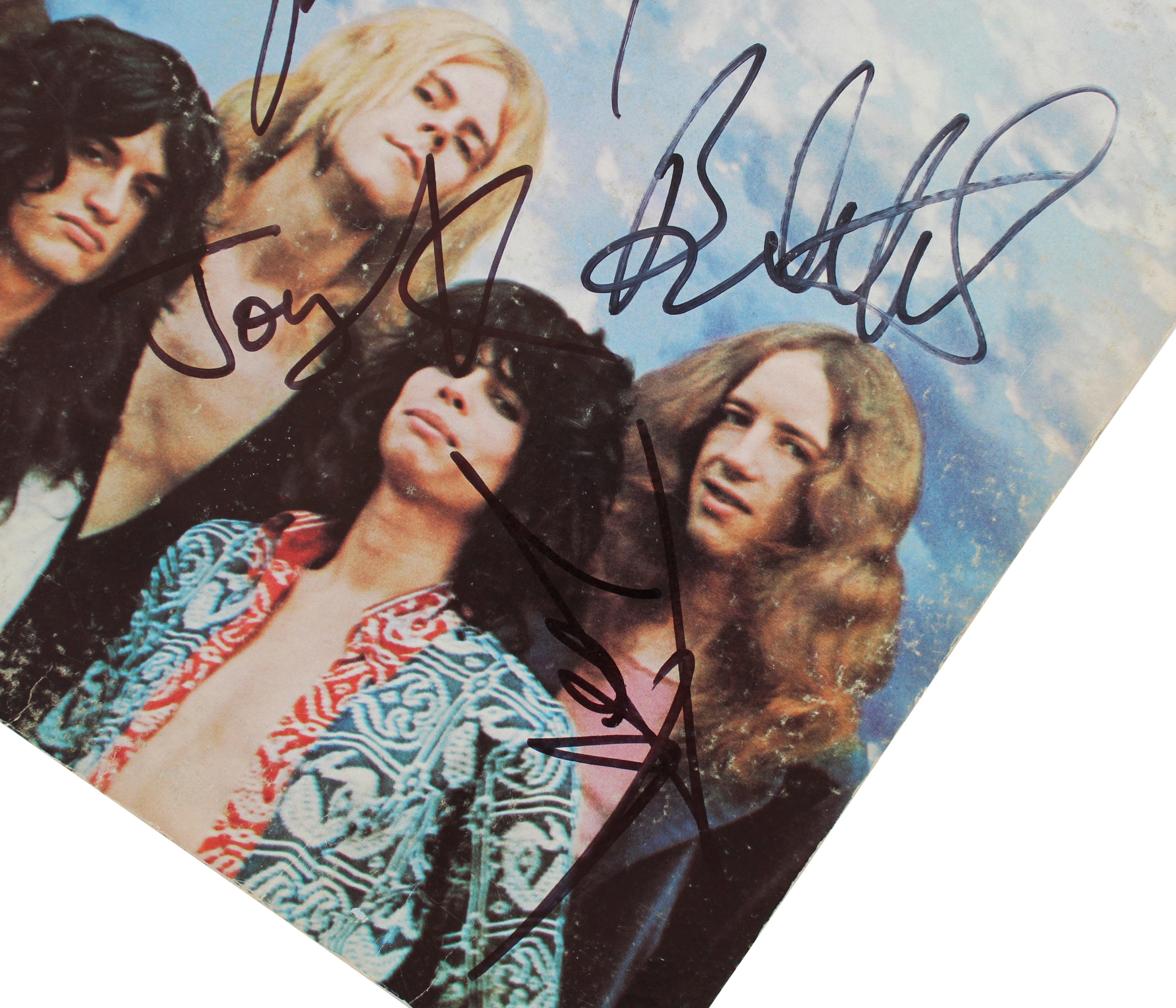 Aerosmith (5) Tyler, Perry, Hamilton, Kramer & Whitford Signed Album Cover BAS